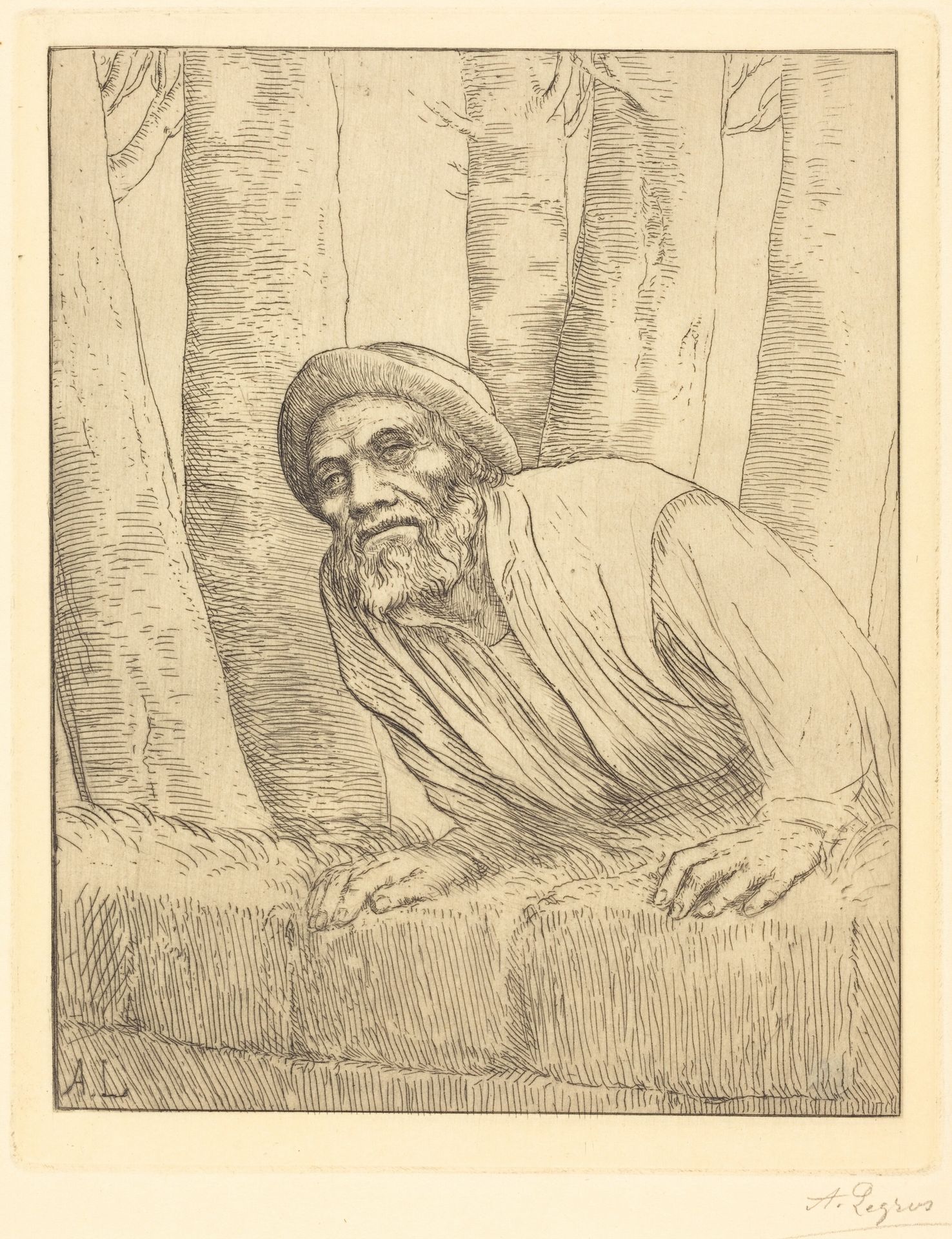 Man Climbing a Wall (L'escalade) by Alphonse Legros