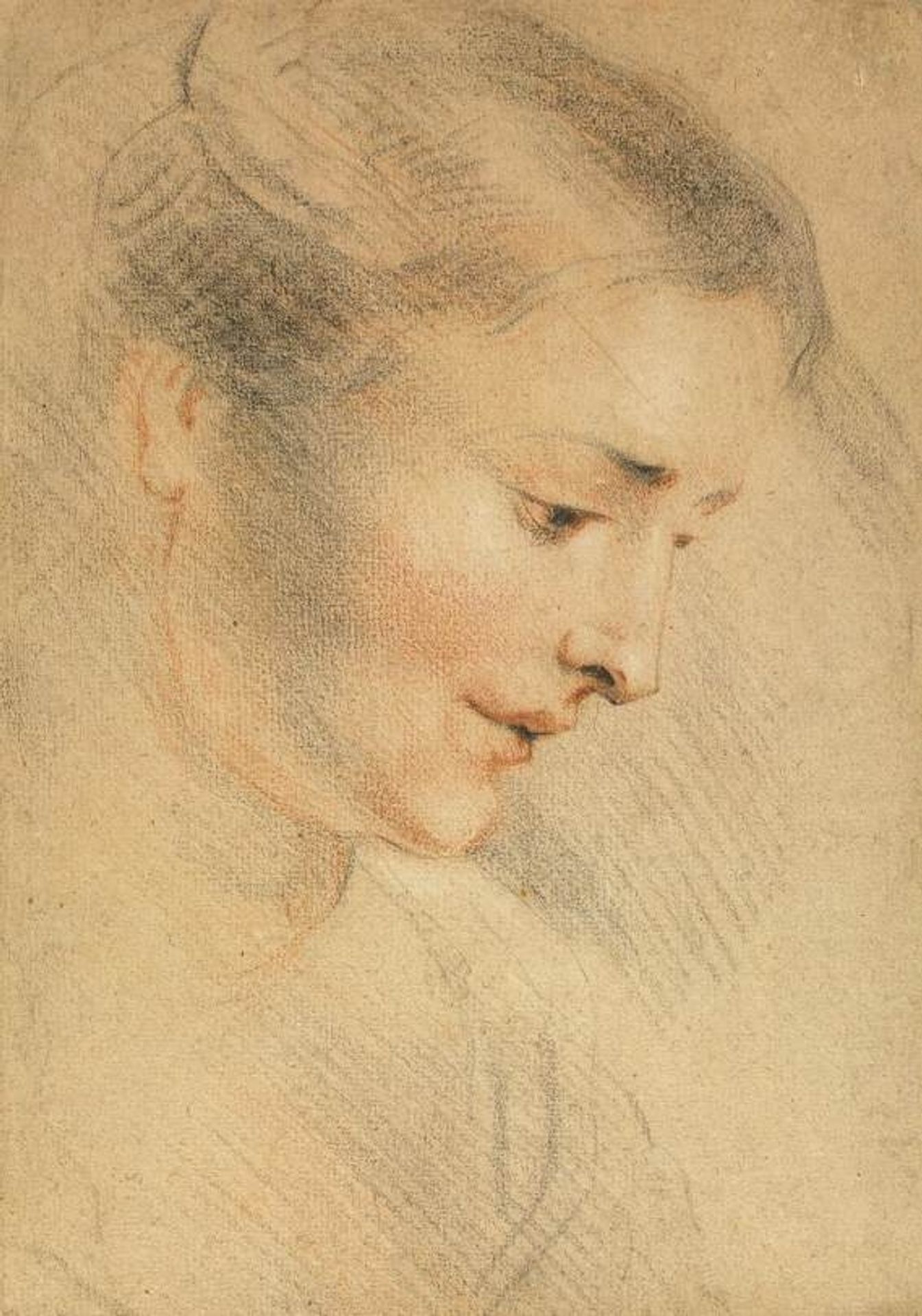 Study of a Woman's Head by Jean-Antoine Watteau