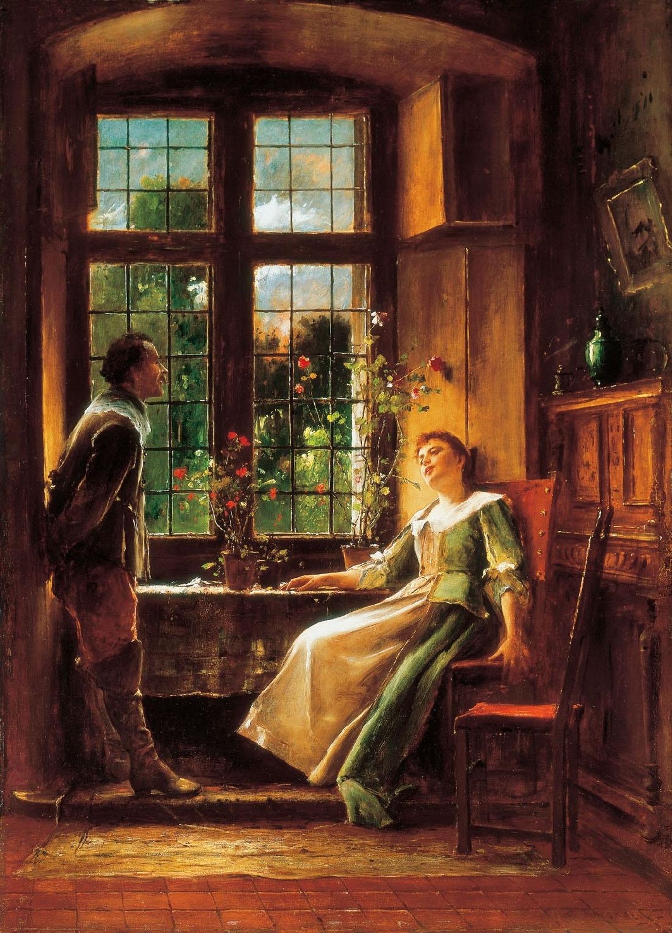 Conversation by Mihaly Munkacsy