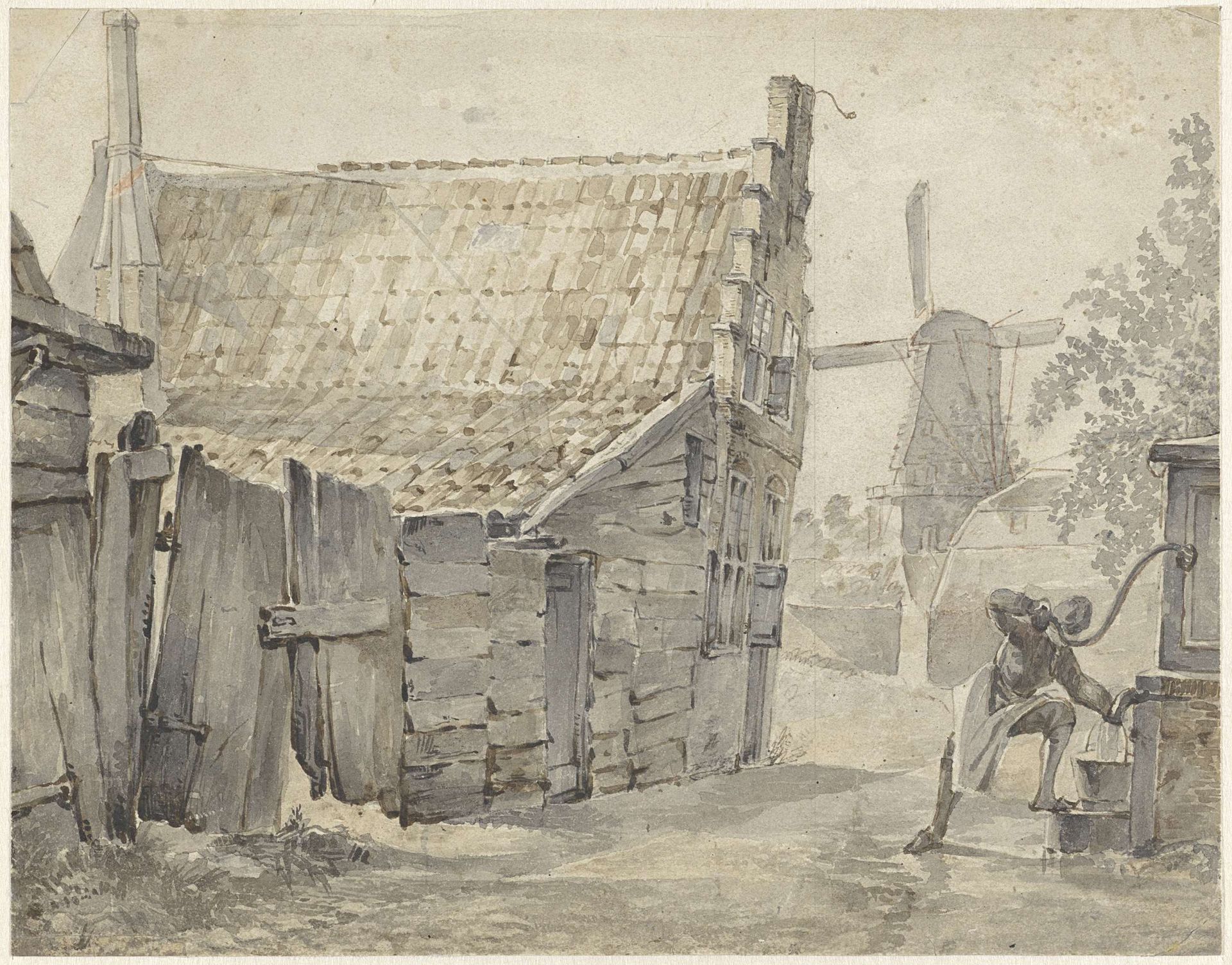 Aan de Papentorenvest te Haarlem by Hendrik Savrij