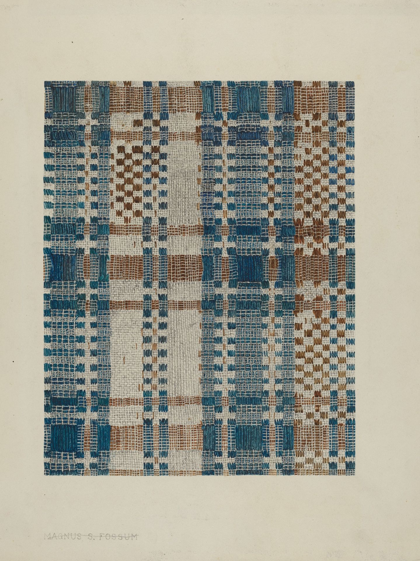 Handwoven Coverlet by Magnus S. Fossum