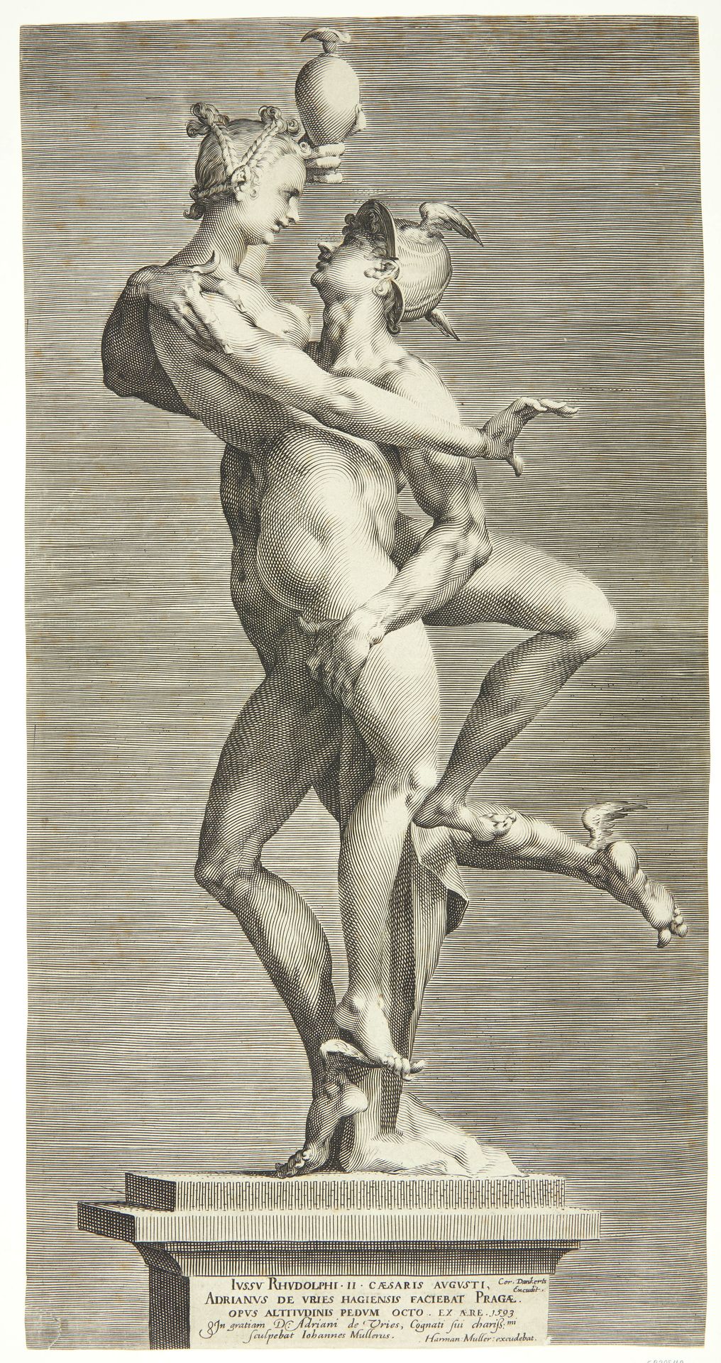 Merkur bortfører Psyche. Psyche set fra siden by Jan Harmensz. Muller