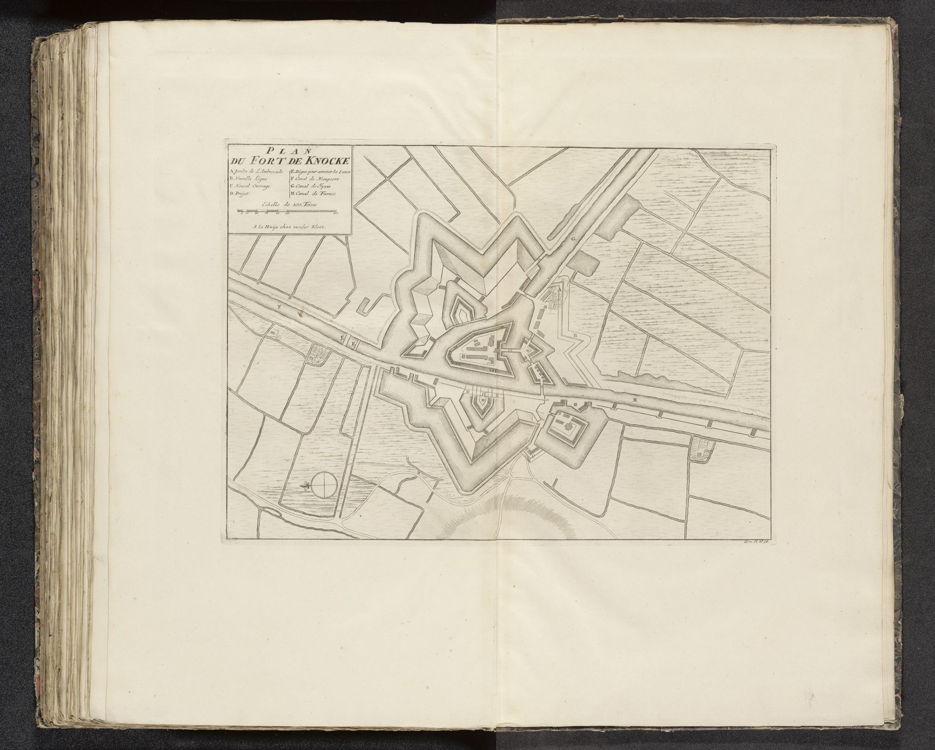 Plattegrond van Fort Knokke, 1712 by Anonymous
