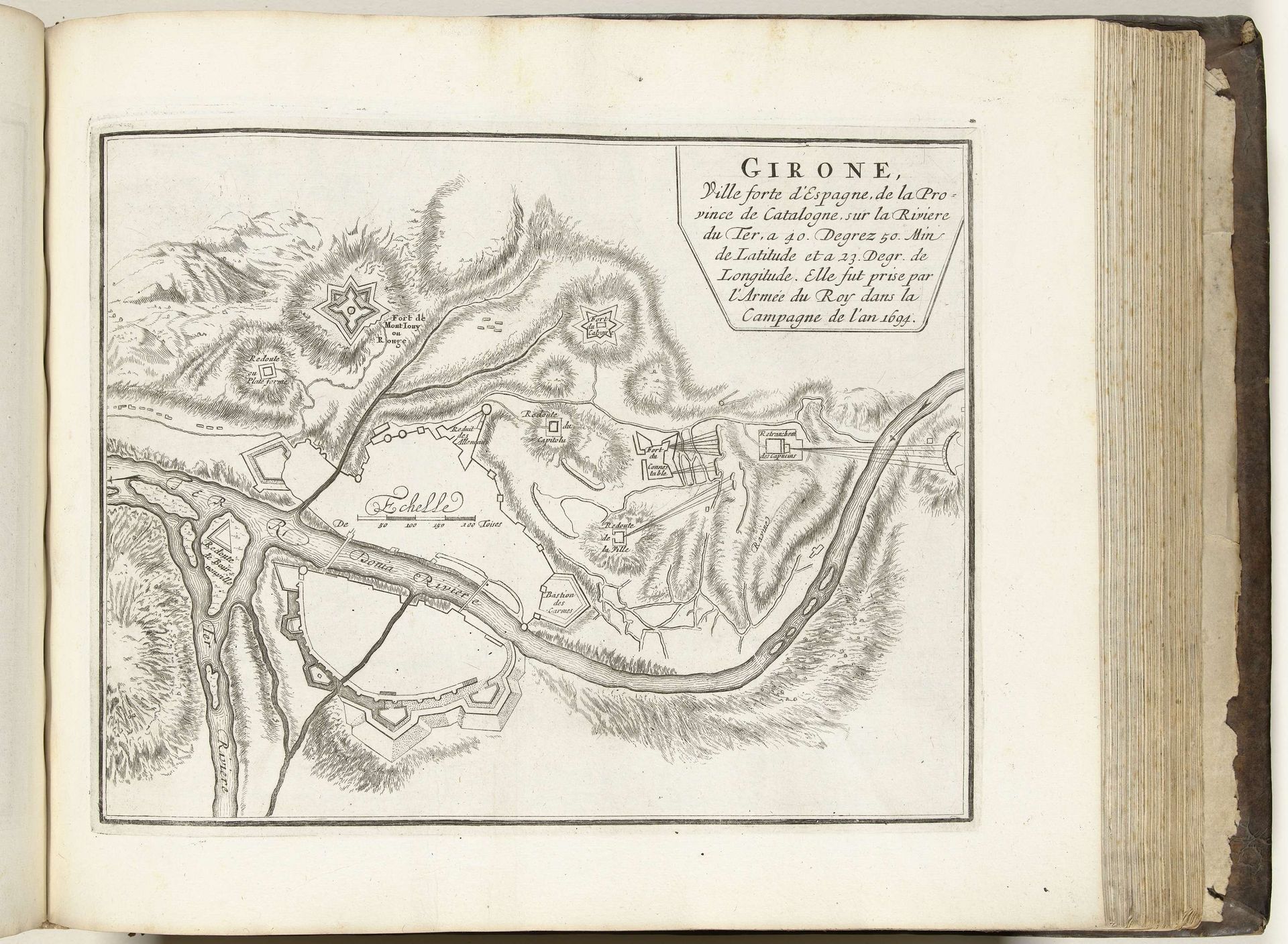 Plattegrond van Gerona, 1694 by Anonymous
