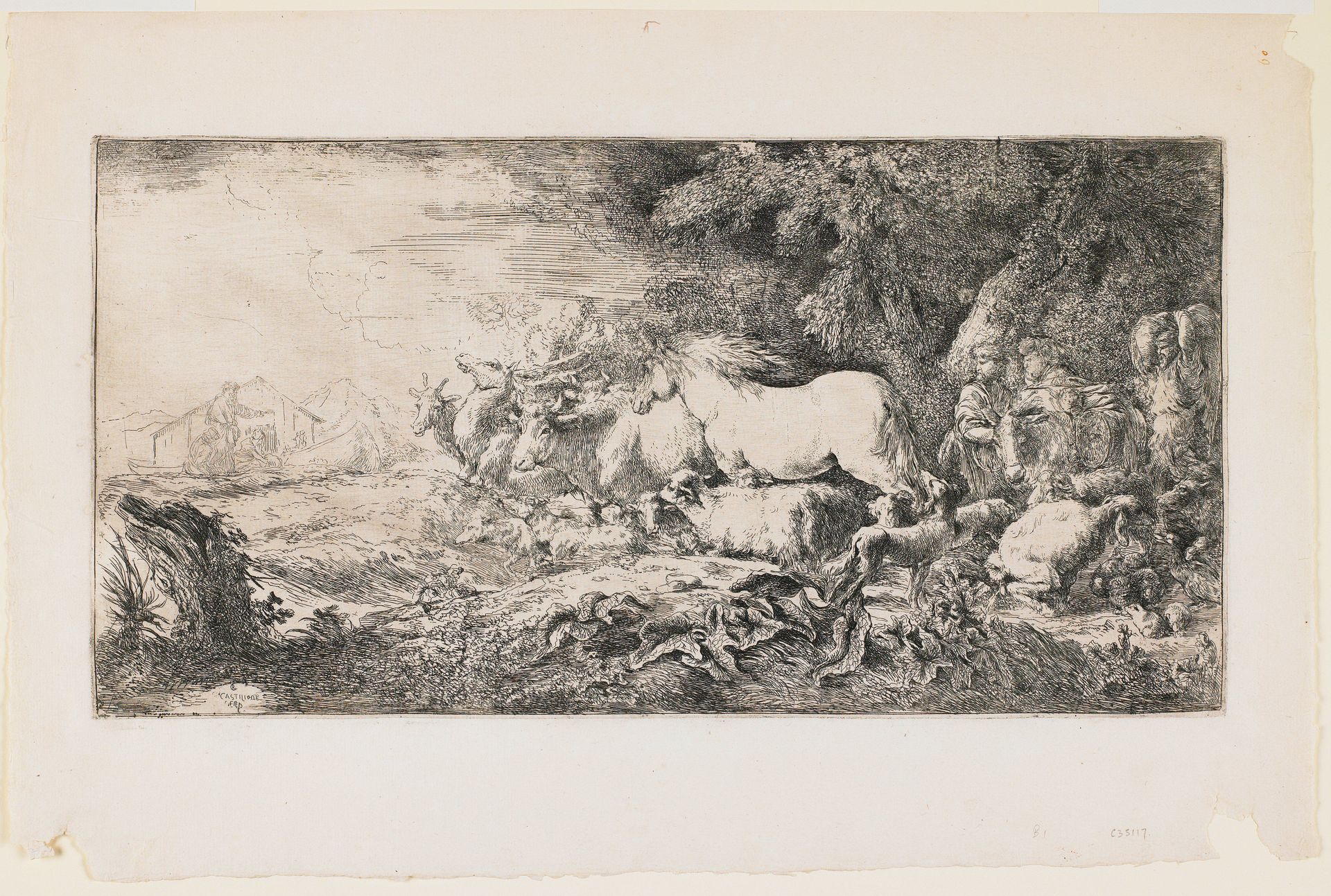 The Animals Going Toward the Ark by Giovanni Benedetto Castiglione (Il Grechetto)