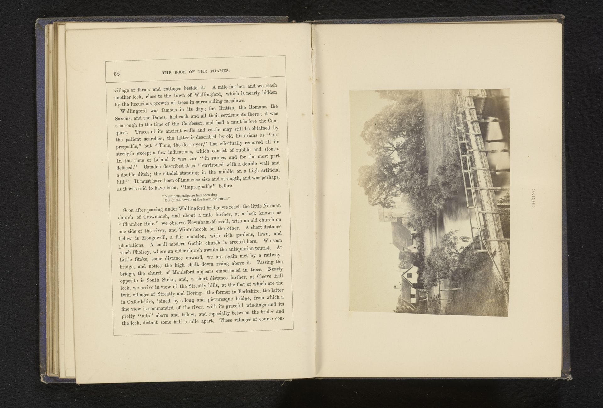 Gezicht over de Theems bij Goring-on-Thames by Francis Frith