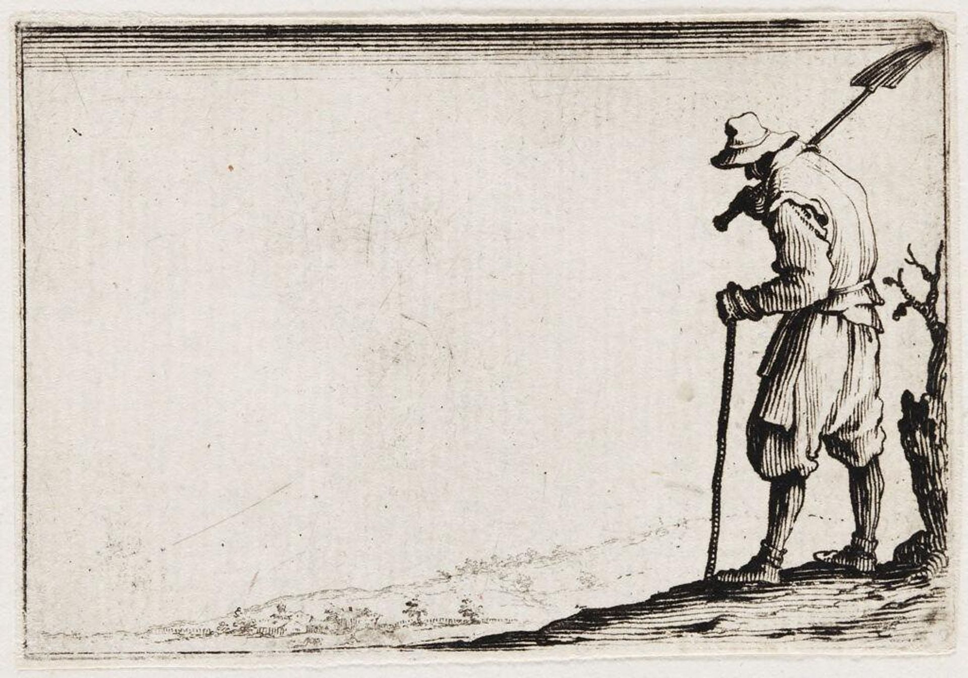 Peasant Carrying His Spade on His Shoulder by Jacques Callot