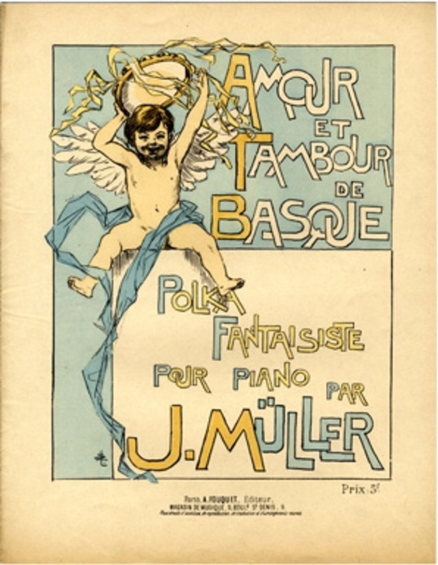 Amour et Tambour de Basque by Théophile Alexandre Steinlen