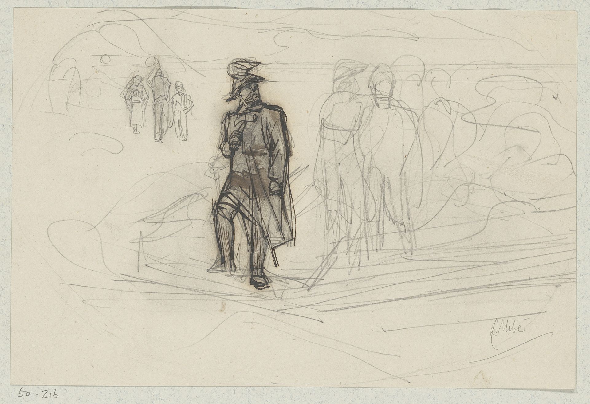 In het Maas-Waalse by August Allebé