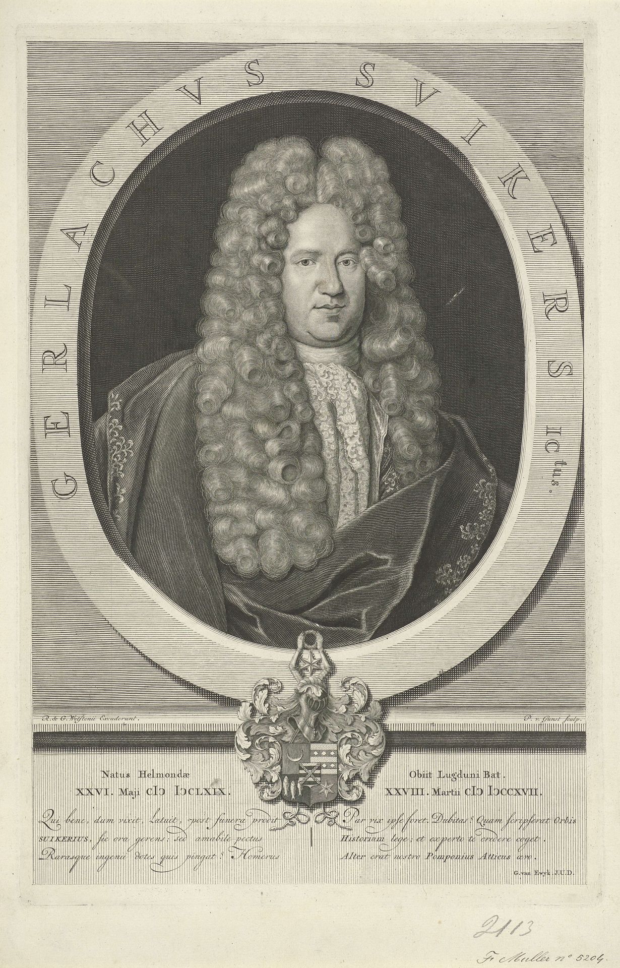 Portret van Geerlof Suikers by Pieter van Gunst