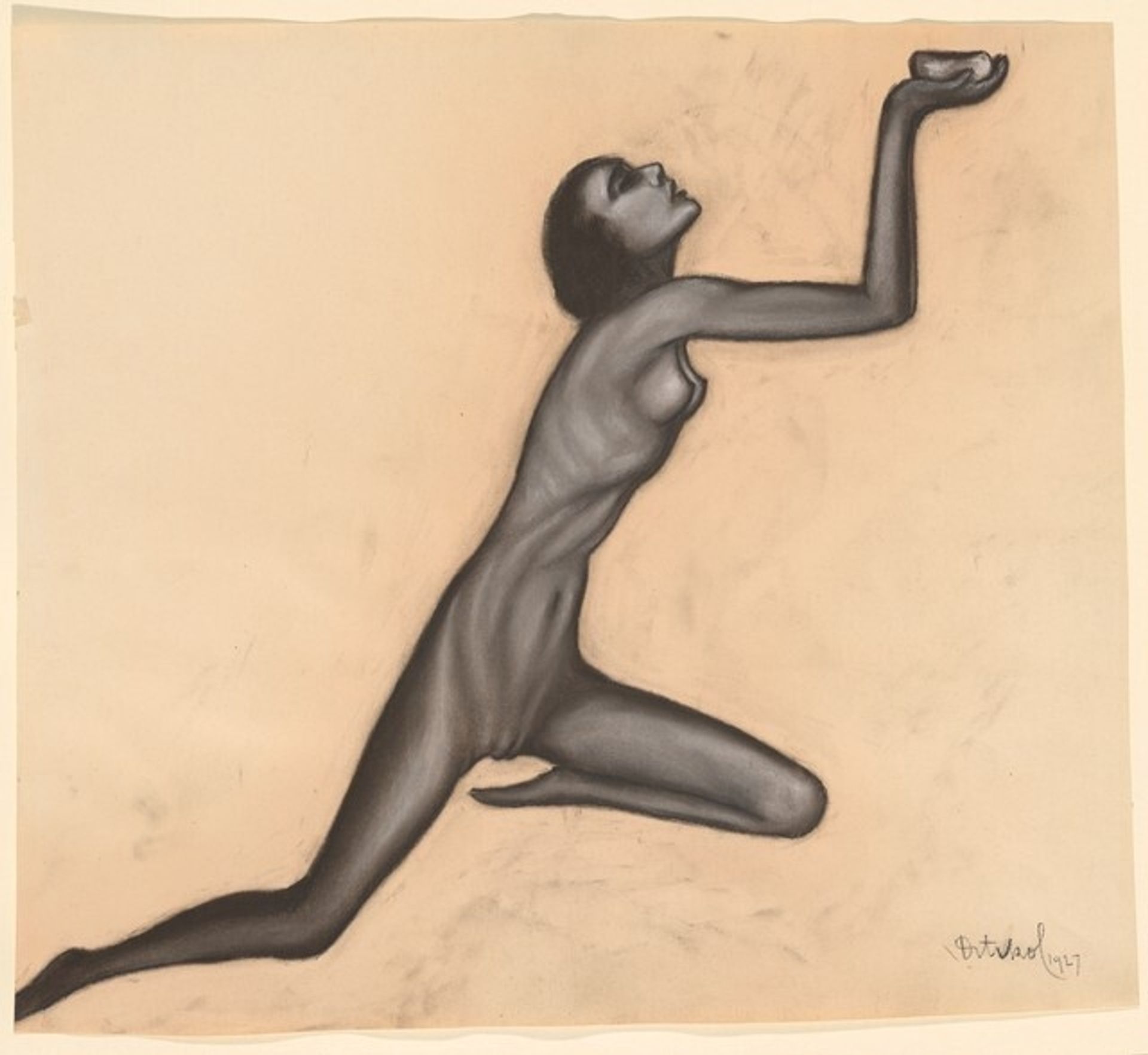 Kneeling Nude by František Drtikol