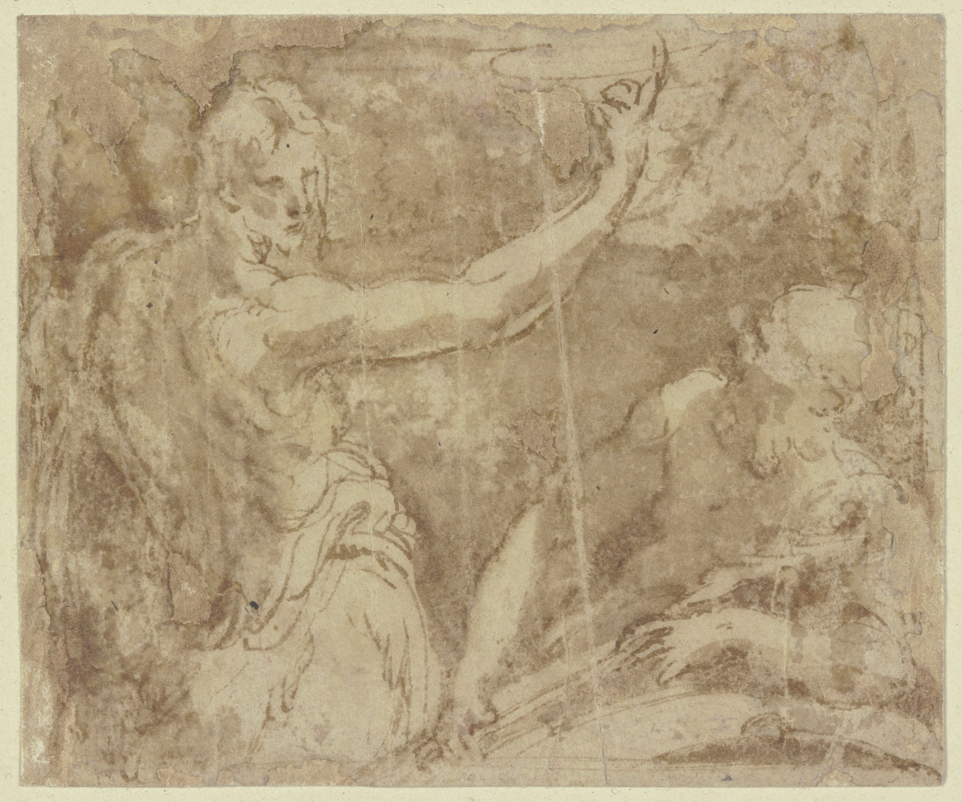 Die Heiligen Johannes der Täufer und Hieronymus by Parmigianino