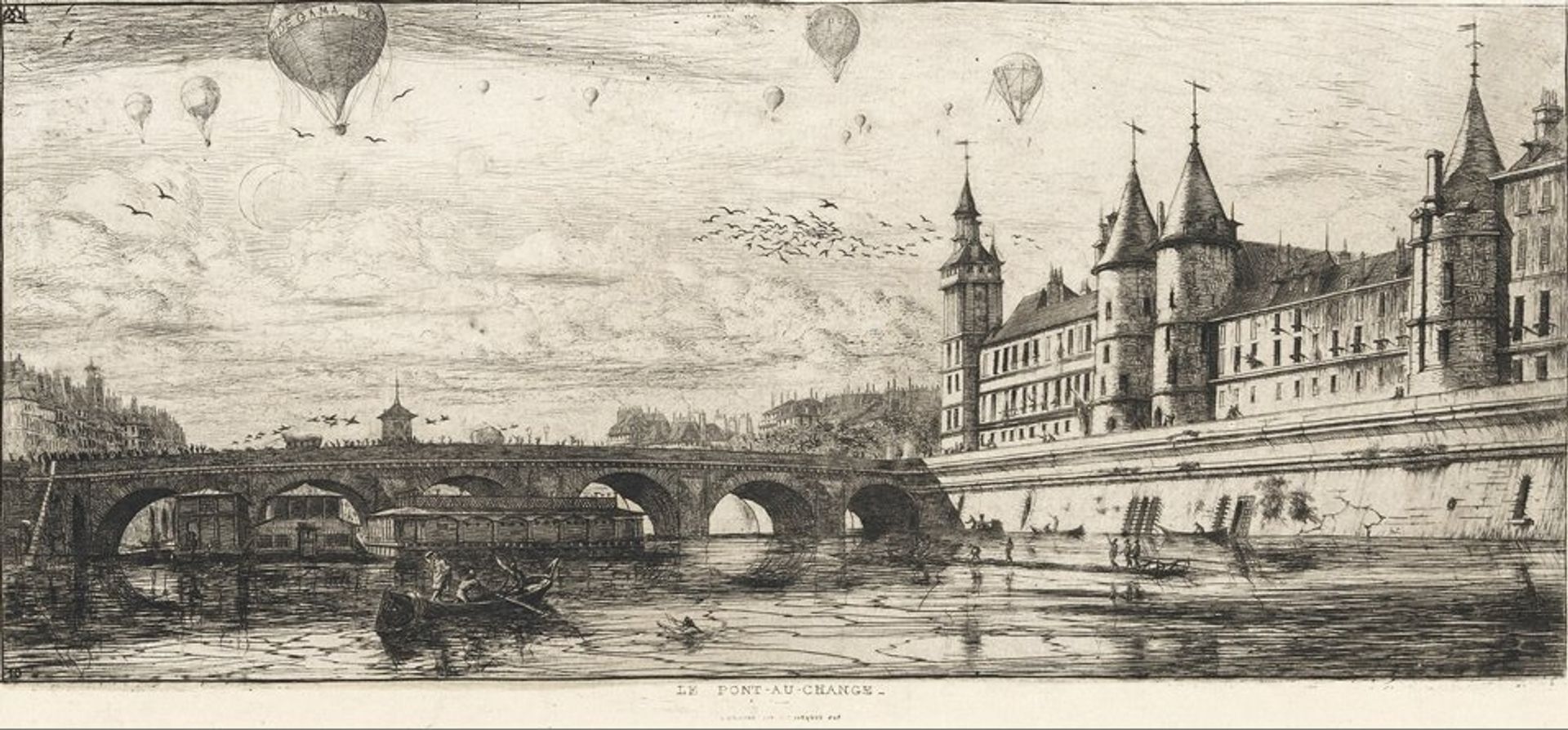 Le Pont-au-change by Charles Meryon