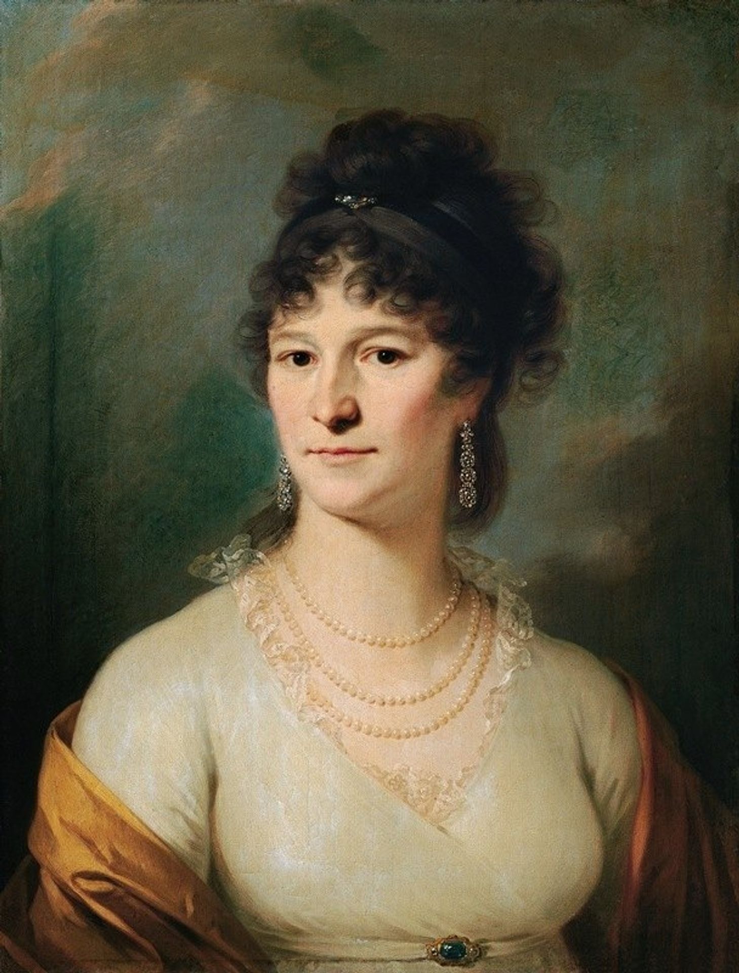Brustbild einer Dame by Johann Baptist von Lampi the Elder