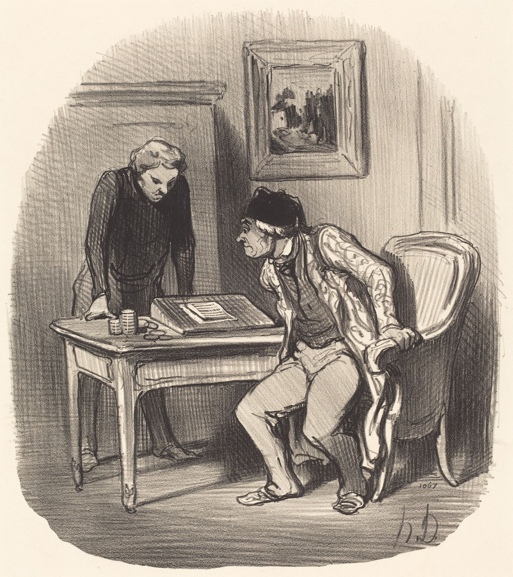 Le Compte est-il bien exact?... by Honoré Daumier