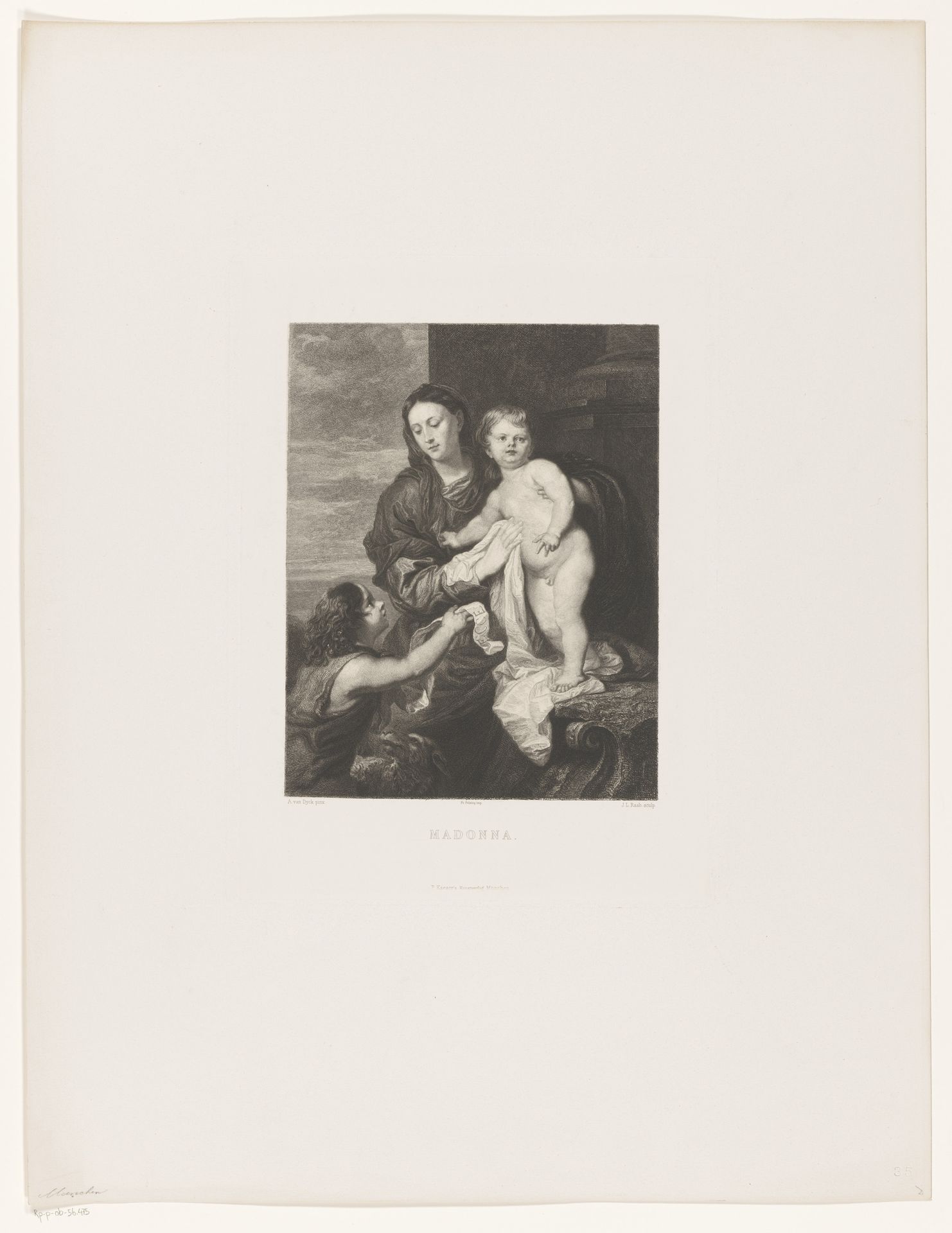 Maria met kind en Johannes de Doper by Johann Leonhard Raab