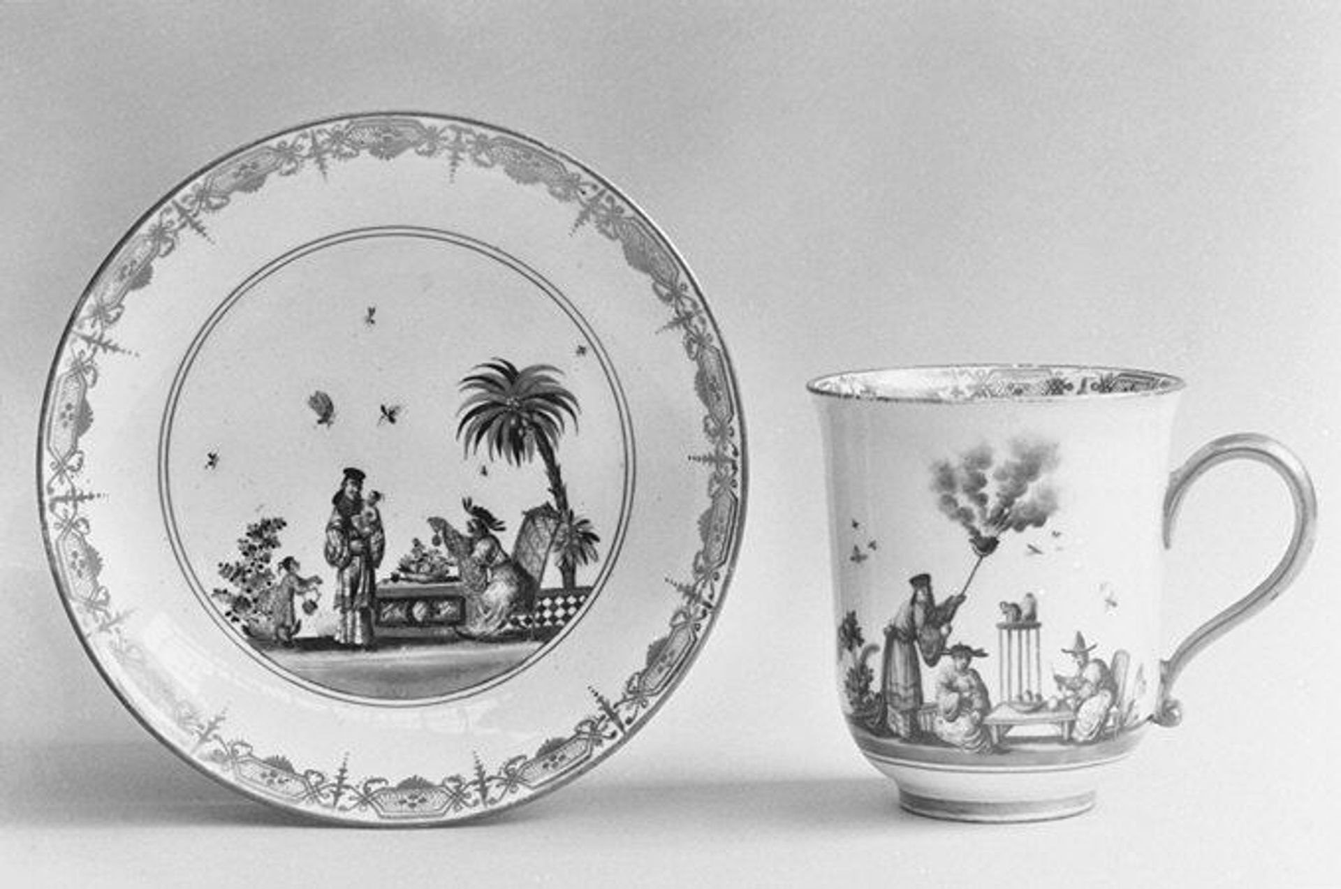 Cup and saucer by Meissen Manufactory