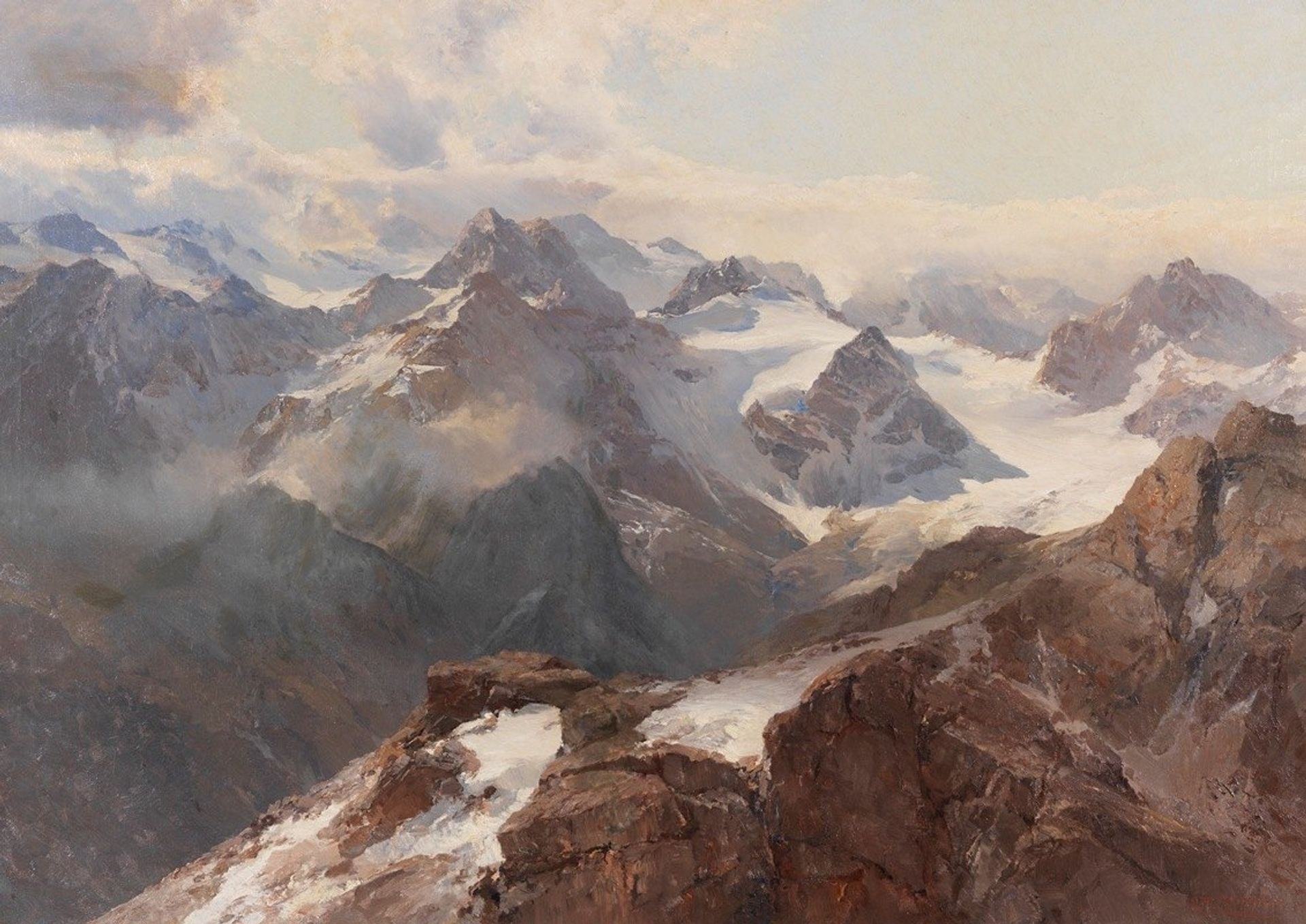 Sylvretta vom grossen Maderer by Edward Theodore Compton