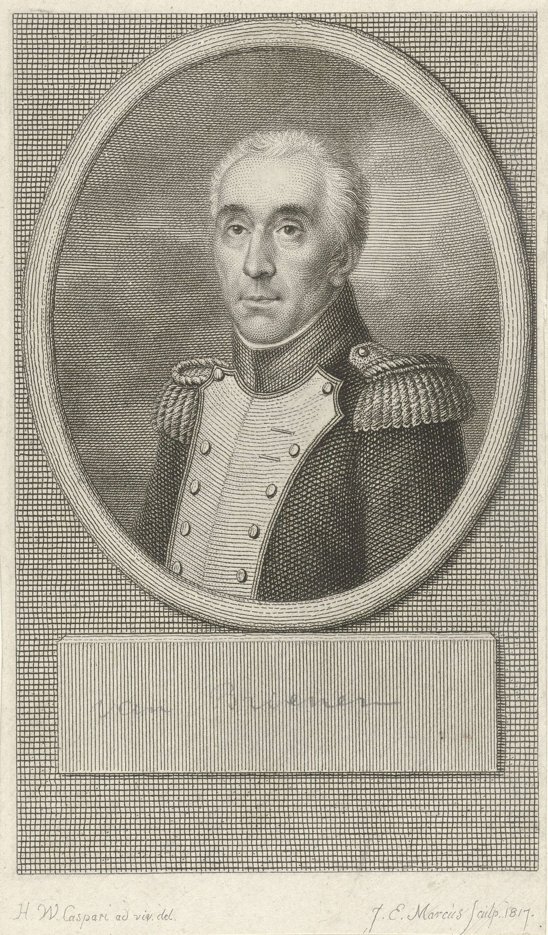 Portret van G.C.R.R. van Brienen van Ramerus by Jacob Ernst Marcus