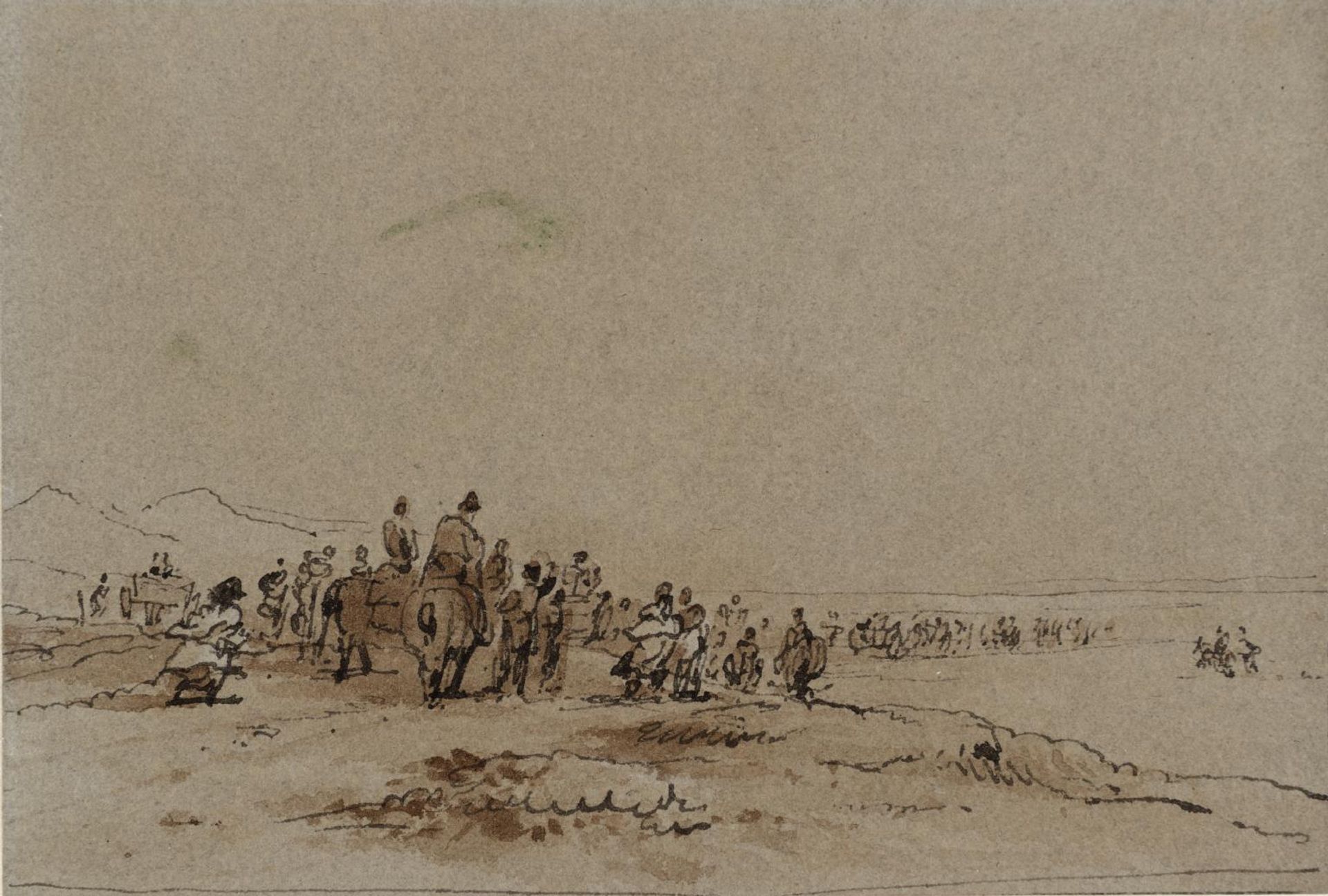 Sketch for ‘Crossing Lancaster Sands’ by David Cox