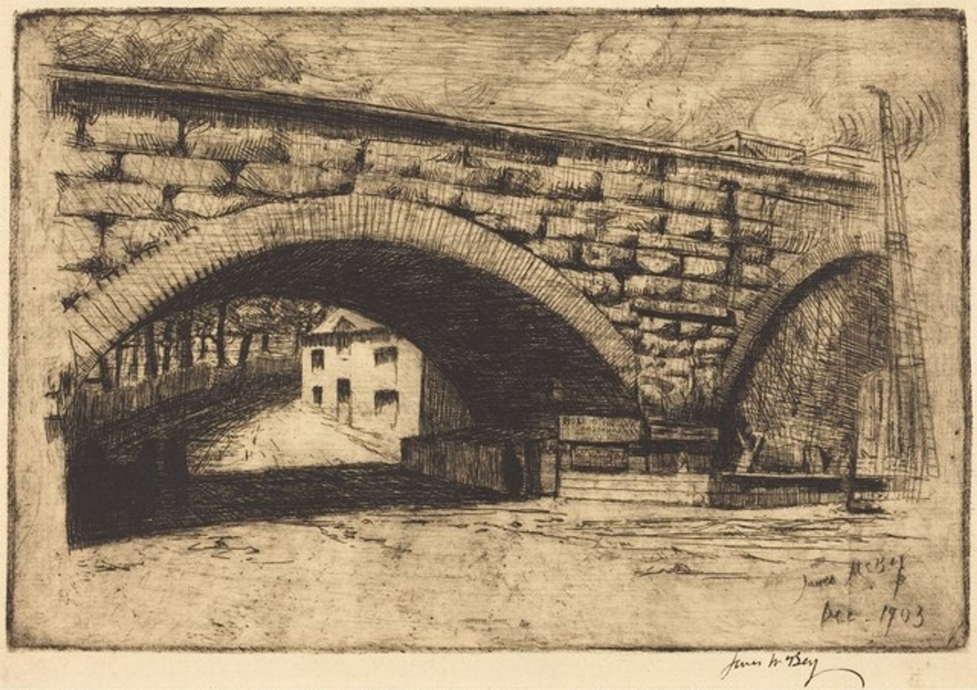 Hole I' the Wa', Aberdeen by James McBey