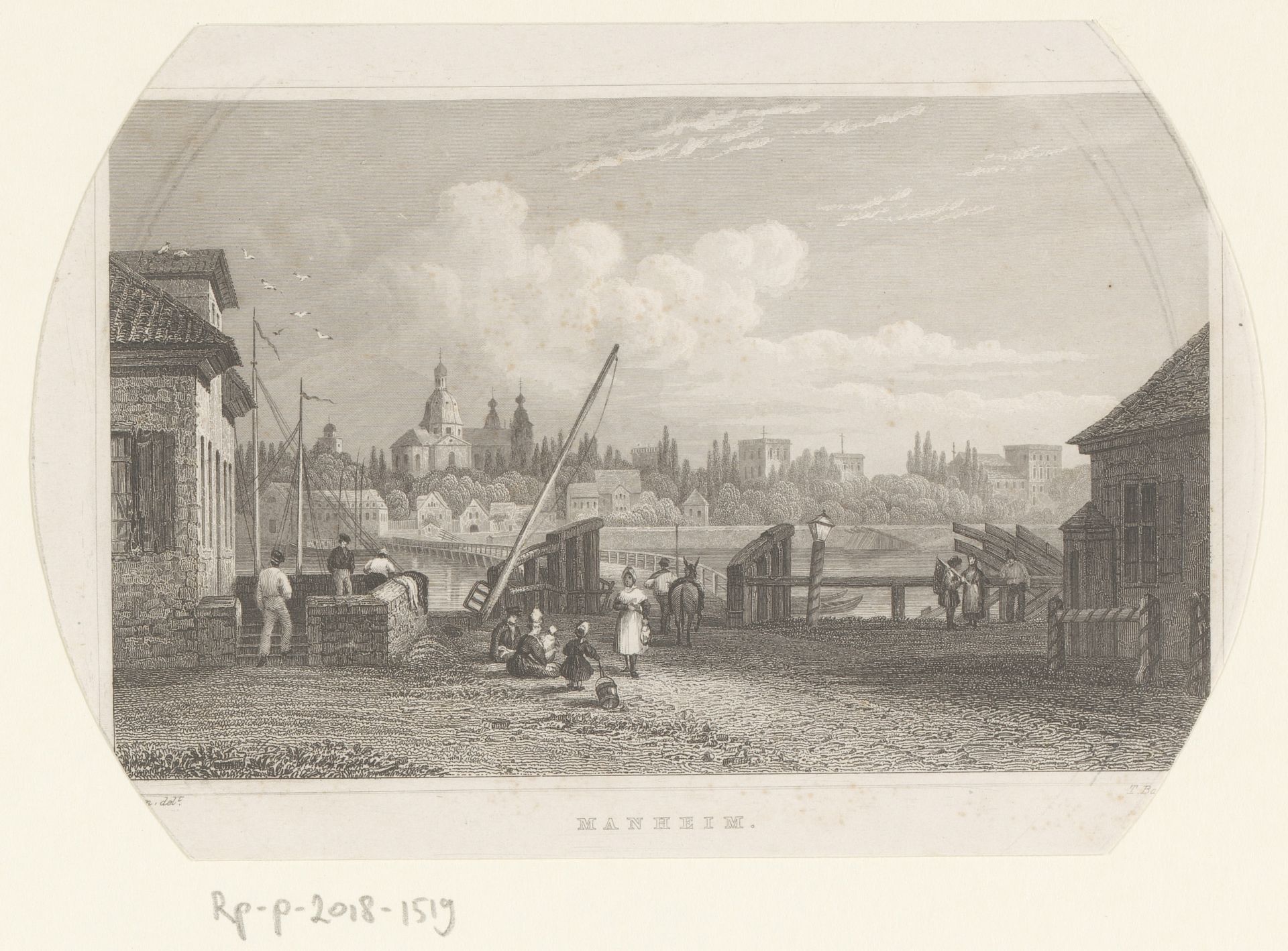 Gezicht op Mannheim by Thomas Barber