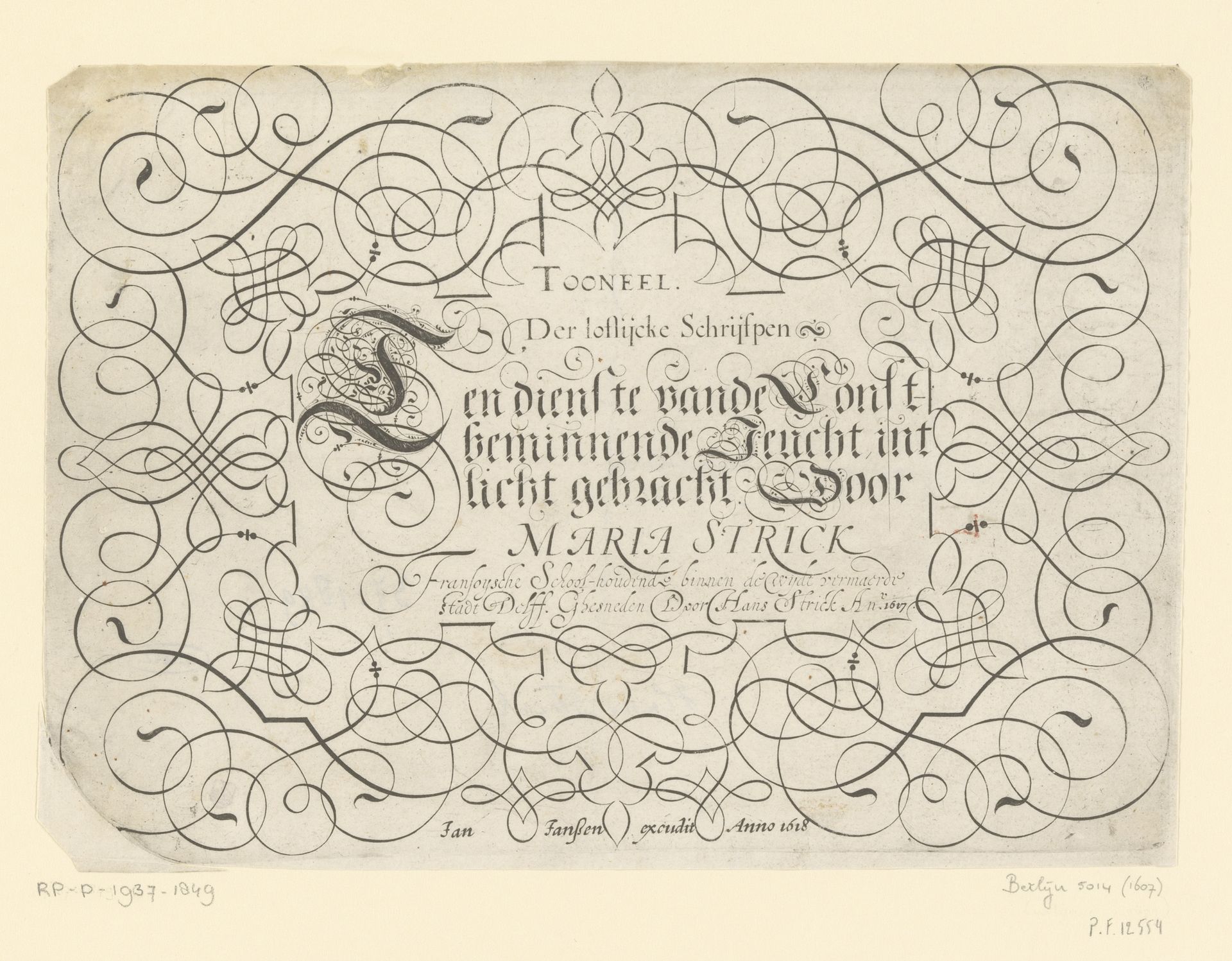 Schrijfvoorbeeld by Hans Strick
