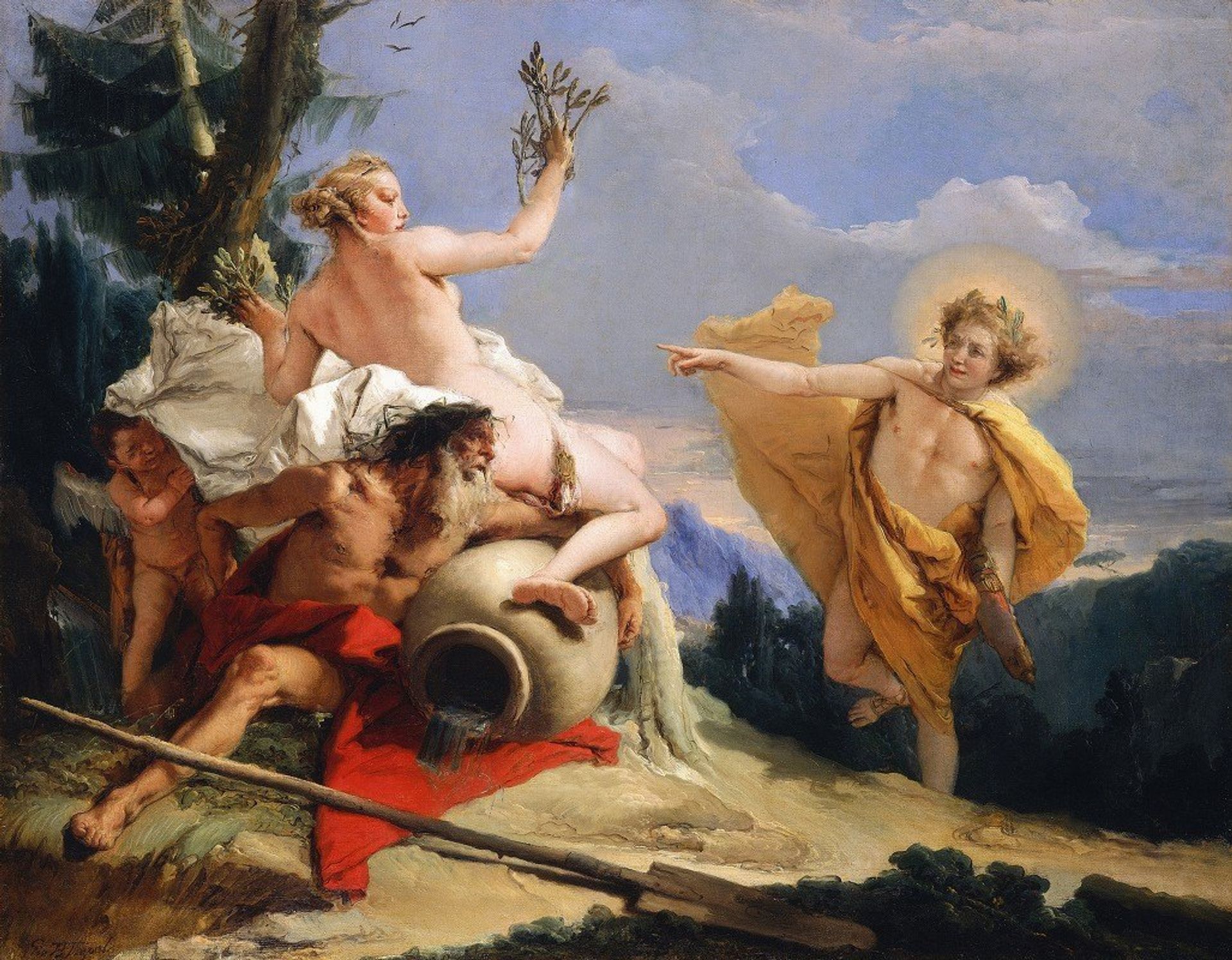 Apollo Pursuing Daphne by Giovanni Battista Tiepolo