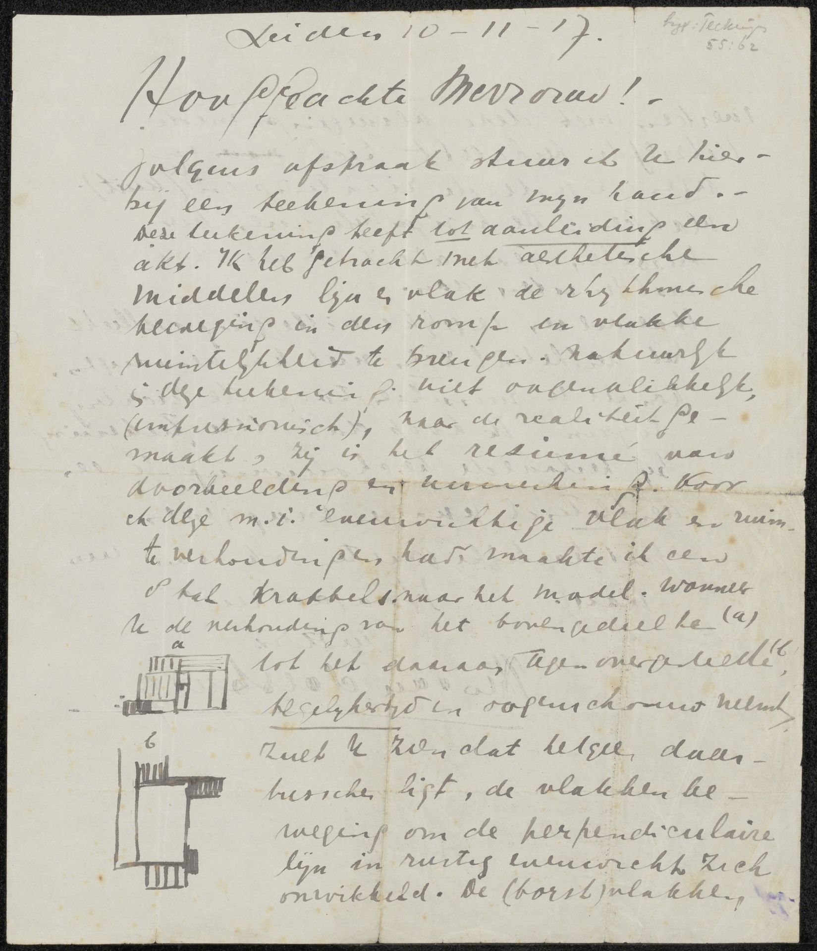 Brief aan anoniem by Theo van Doesburg