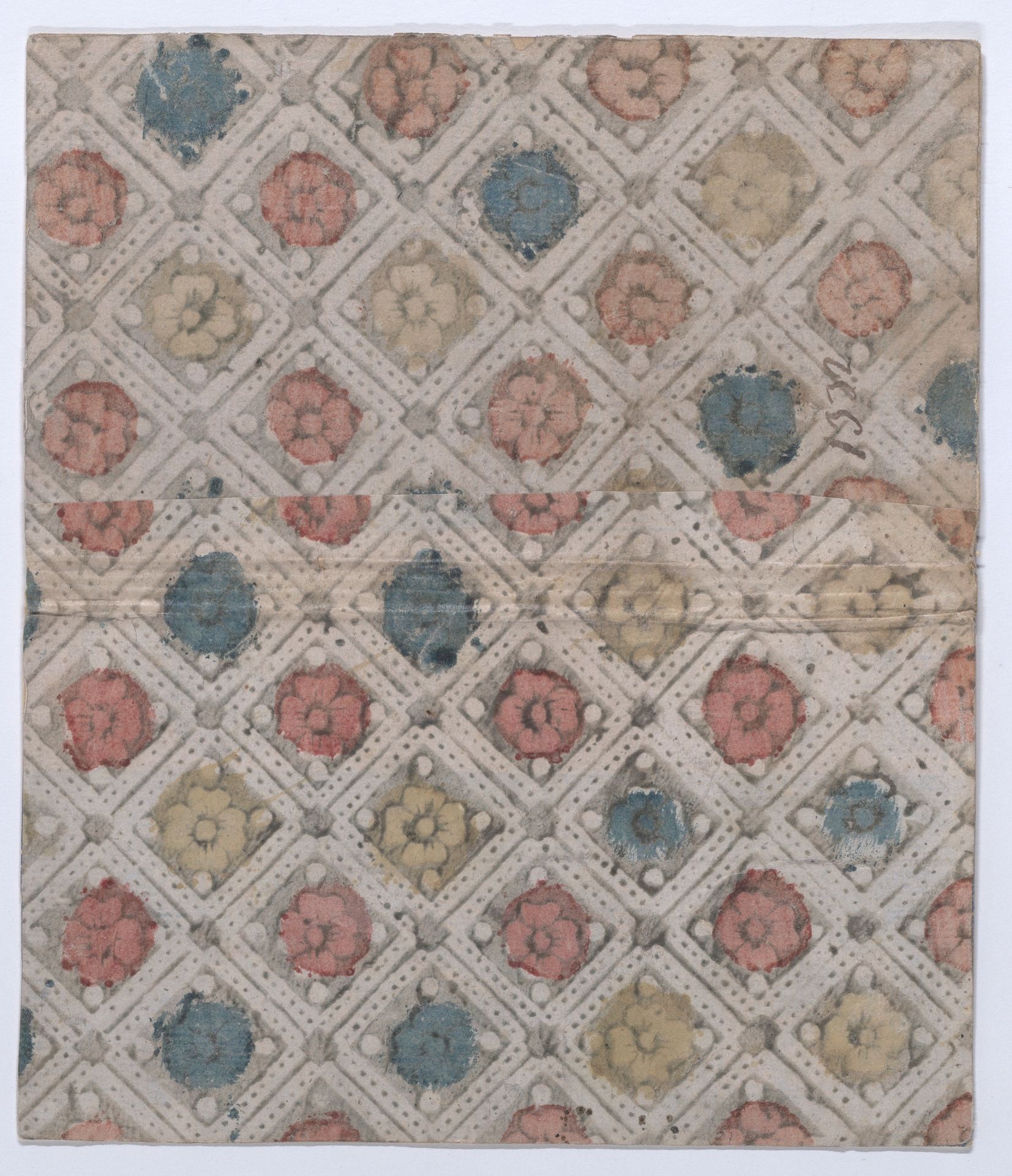 Book cover with overall pattern of rosettes by Anonymous