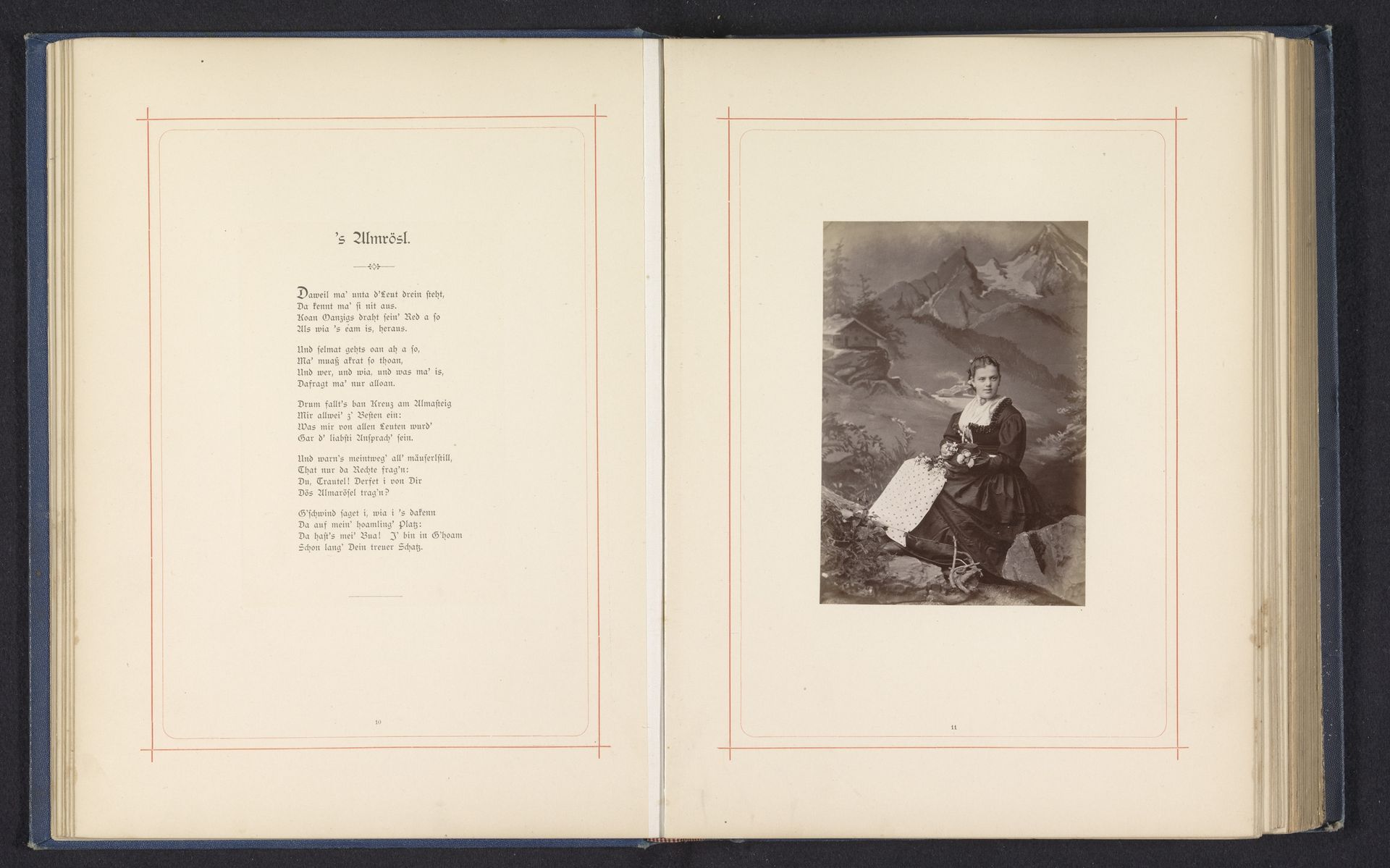 Studioportret van een onbekende vrouw in klederdracht by Max Balde