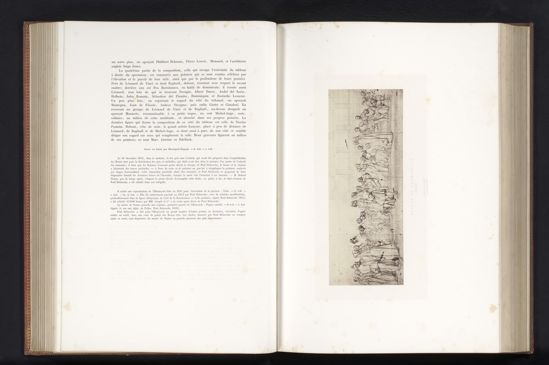 Fotoreproductie van een getekende voorstudie voor de Hemicycle door Paul Delaroche by Robert Jefferson Bingham