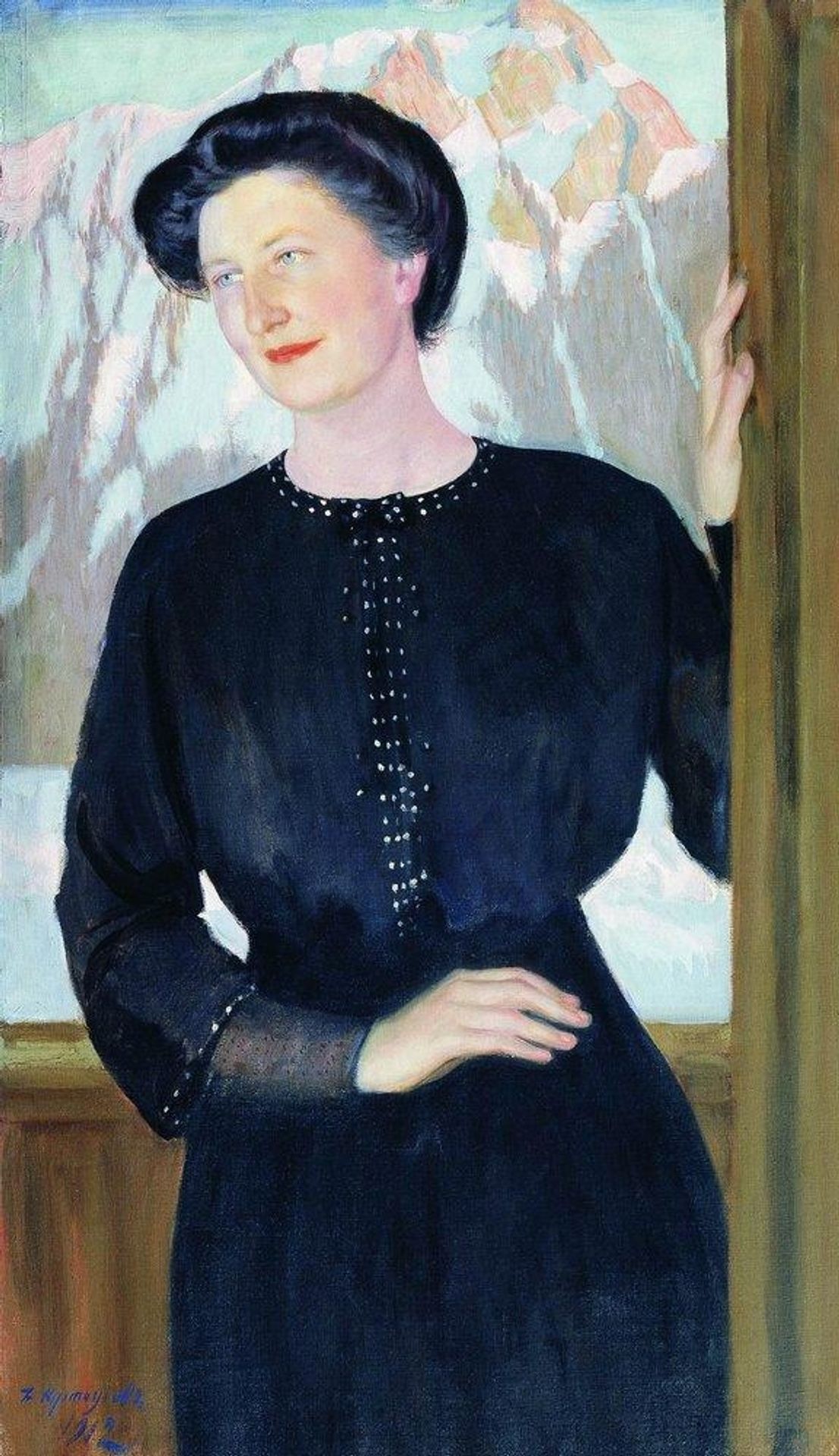Portrait of N.I. Zelenskaya by Boris Kustodiev