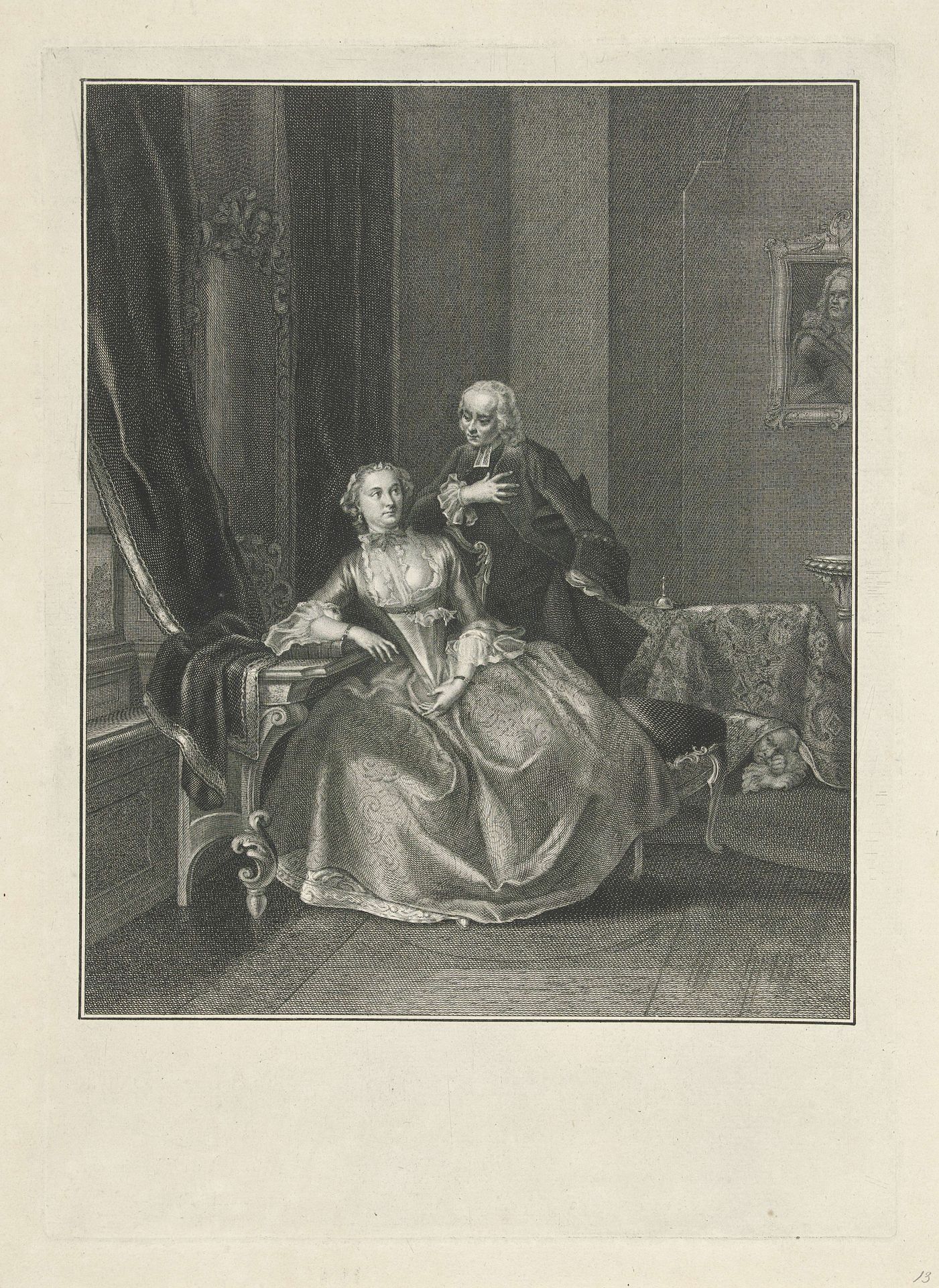 Tartuffe of de schijnheilige bedrieger by Jacob Houbraken