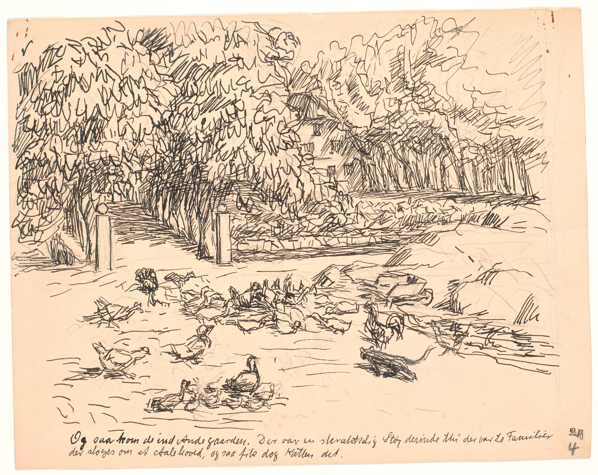 Og saa kom de ind i Andegaarden... by Fritz Syberg