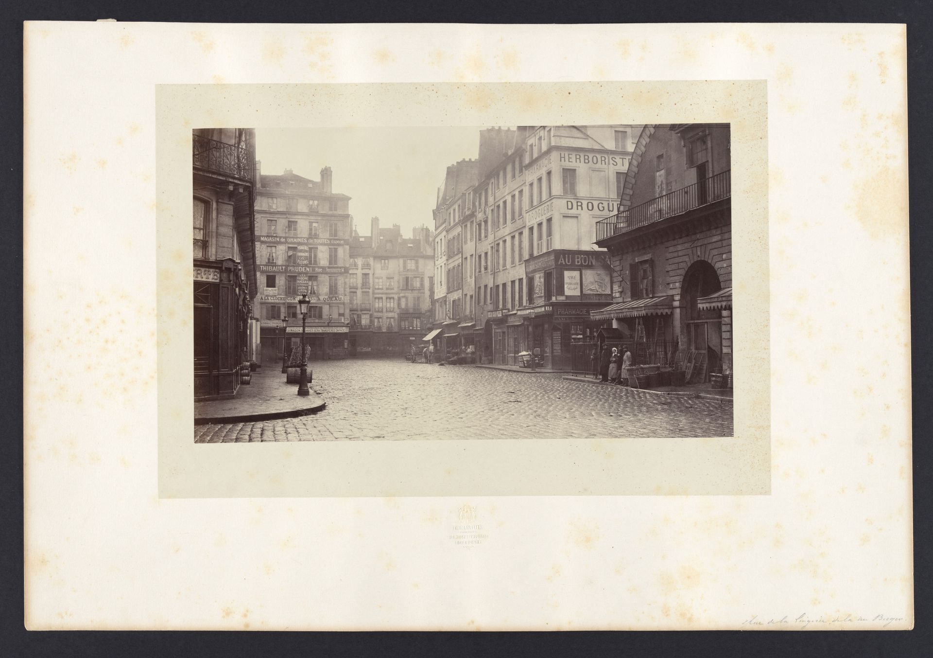 Rue de la Lingerie, de la rue Berger by Charles Marville