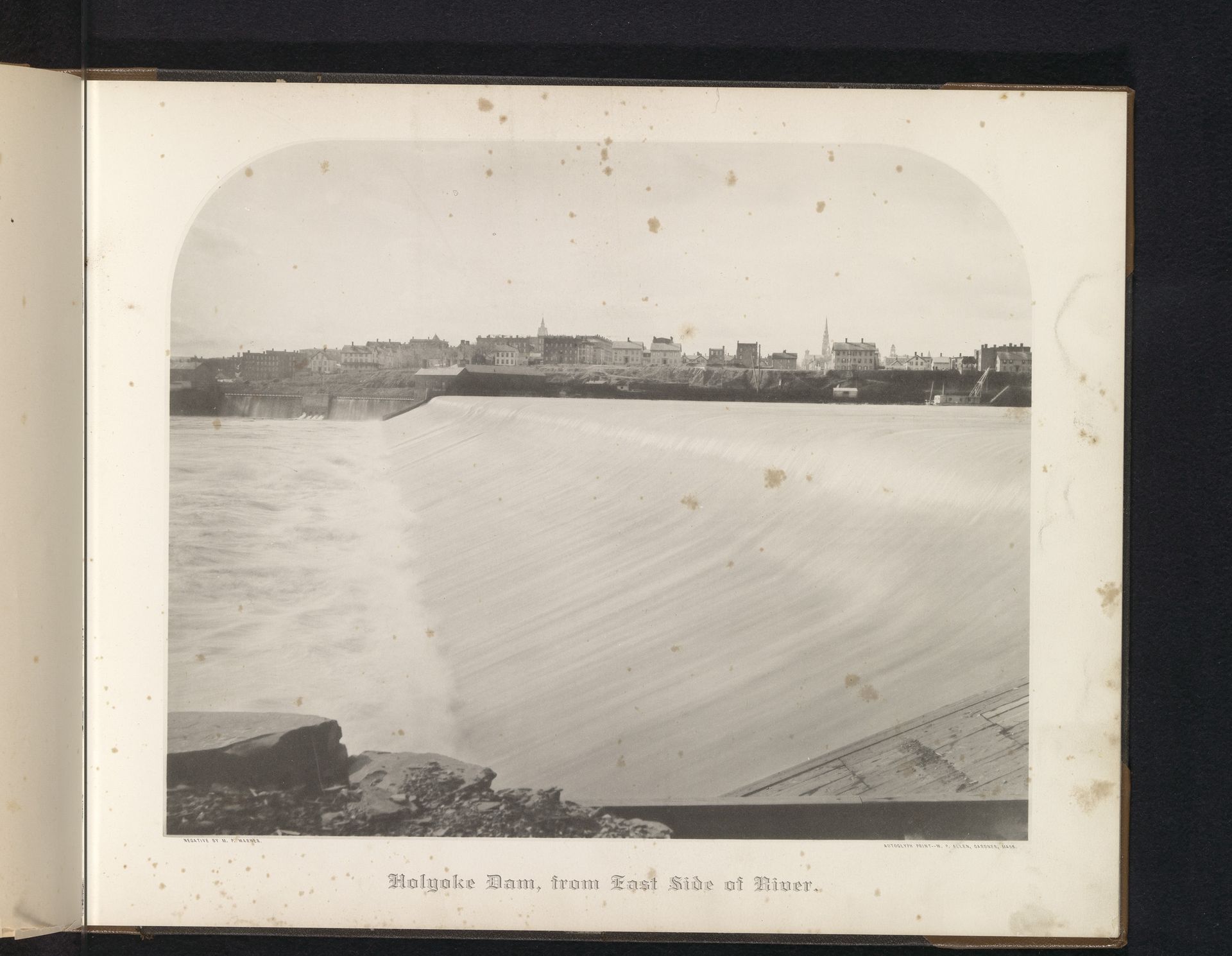 Holyoke Dam, from east side of river by M.P. Warner