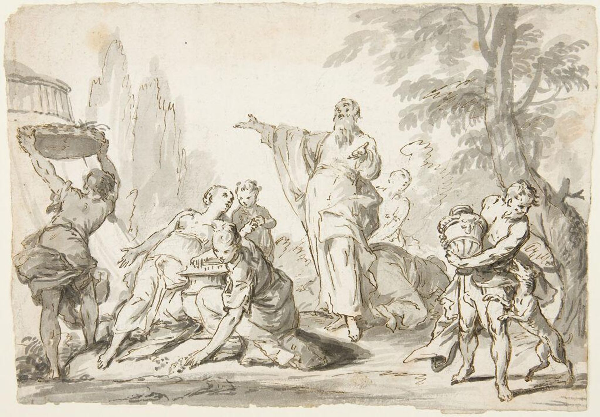 Moses and the Gathering of the Manna by Pietro Antonio Novelli