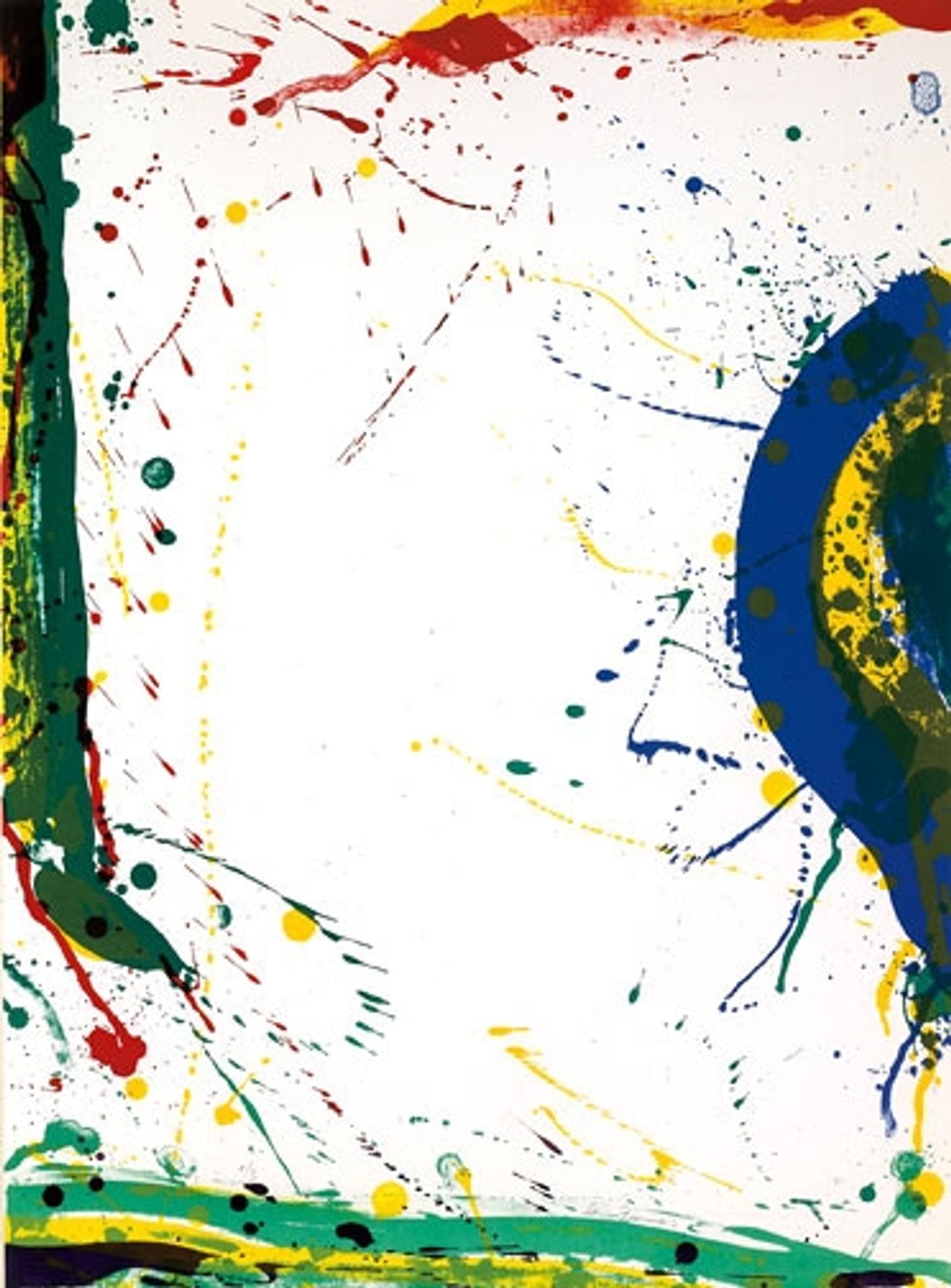 Untitled (Michel Waldberg: Poèmes dans le Ciel, SF315) by Sam Francis