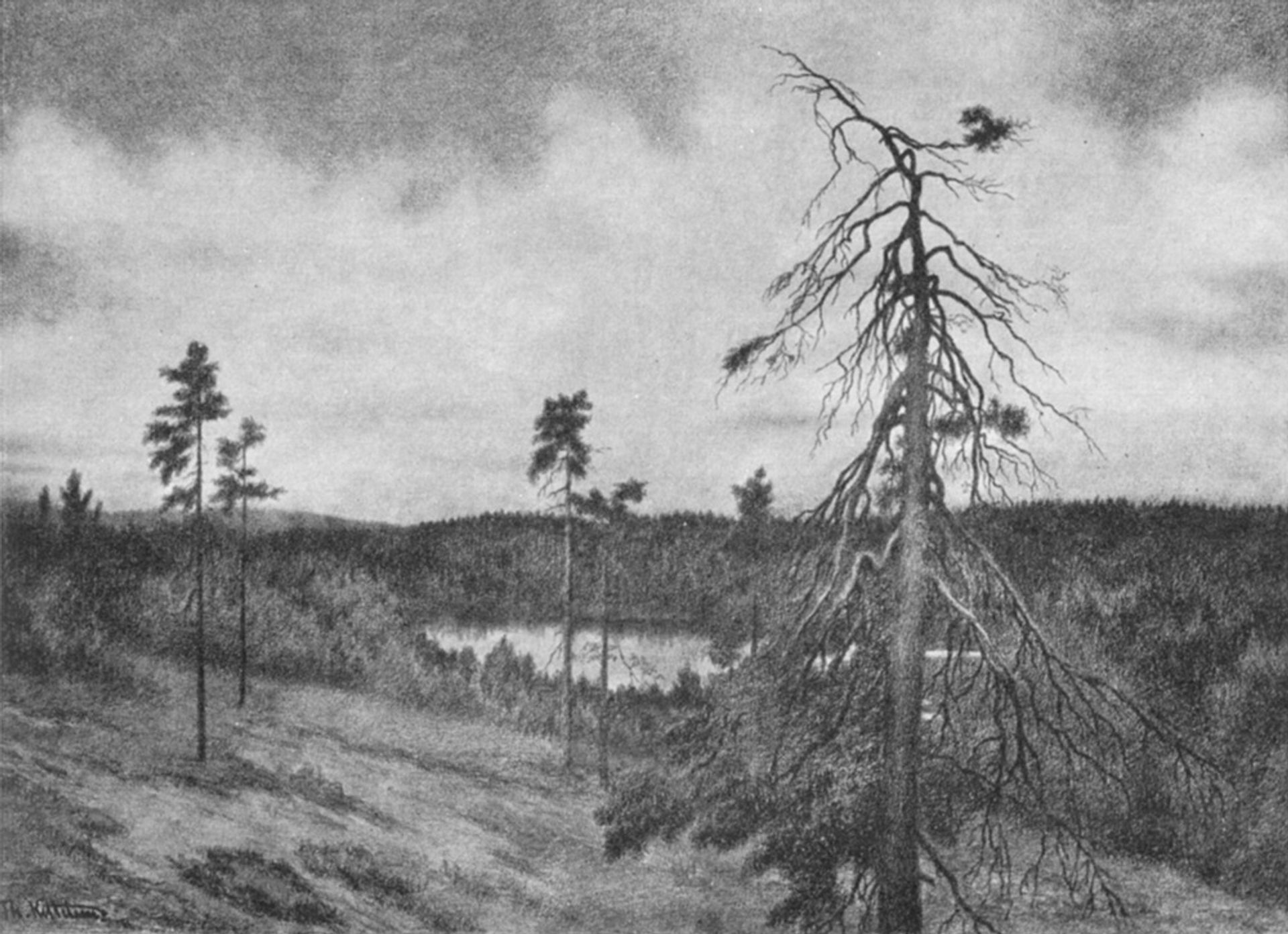 Oppe Paa Flya by Theodor Severin Kittelsen