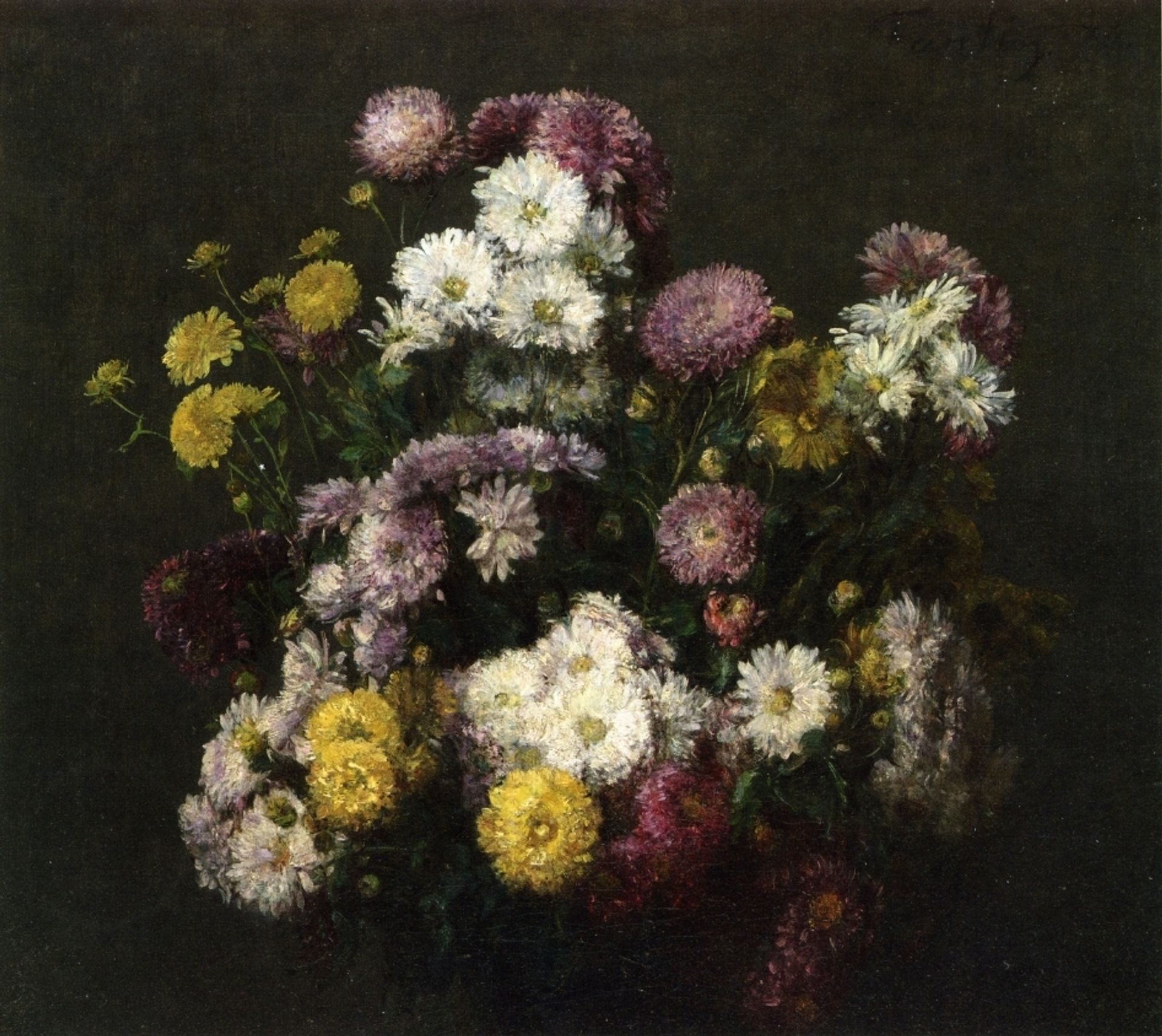 Flowers, Chrysanthemums by Henri Fantin-Latour