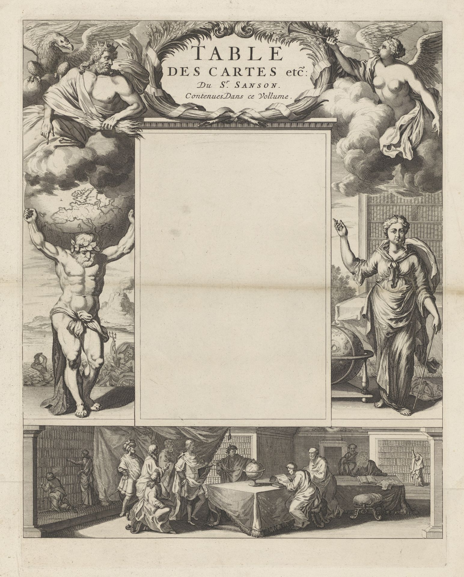 Inhoudsopgave van de Atlas Nouveau door Nicolas Sanson by Anonymous