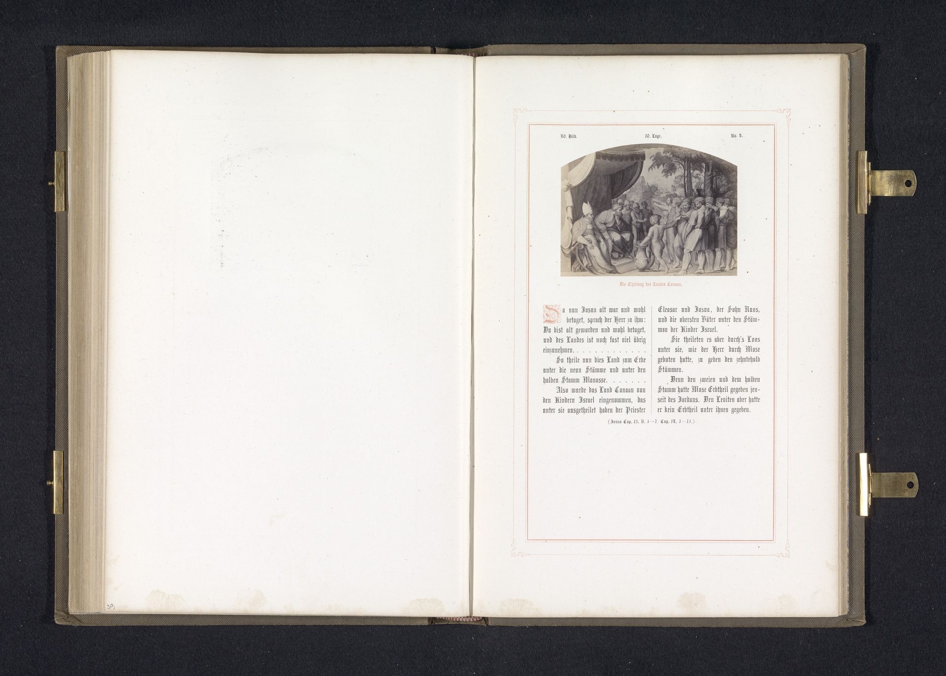 Fotoreproductie van een prent naar een fresco van Jozua bij Eleazar voor mogelijk de verdeling van Kanaän door Rafaël voor de loggia's in het Vaticaan by Gustav Schauer