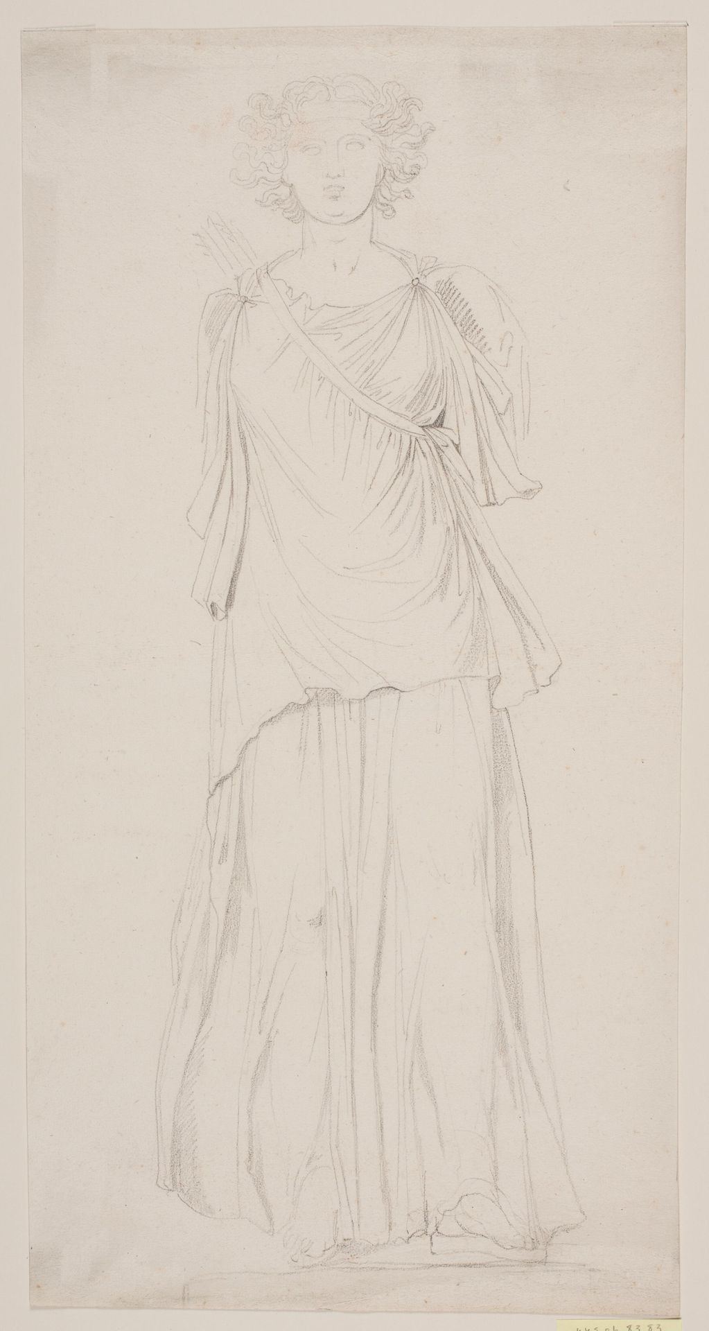 Stående kvinde i græsk gevandt by Jacques François Joseph Saly