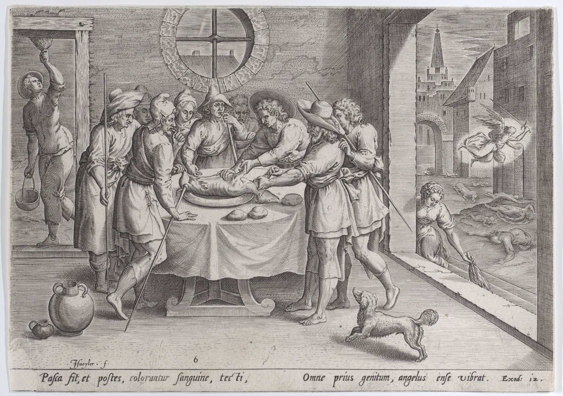 Preparation for the Passover, from The Story of Moses, before the Exodus by Johann Sadeler I