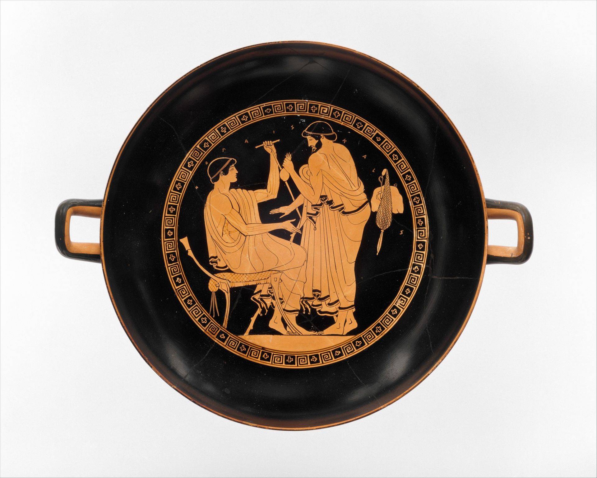 Terracotta kylix (drinking cup) by Douris