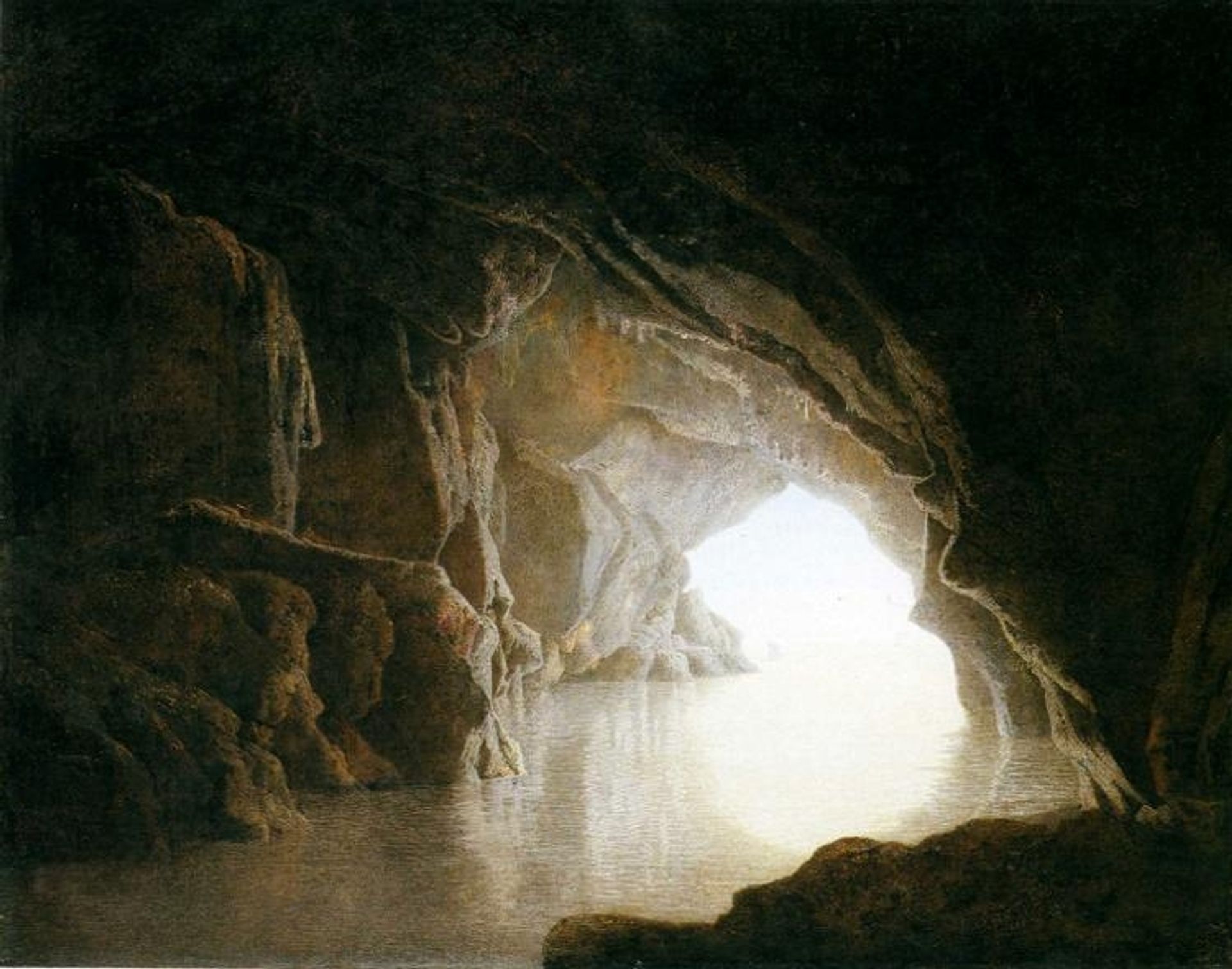 A Cavern, Evening by Joseph Wright of Derby