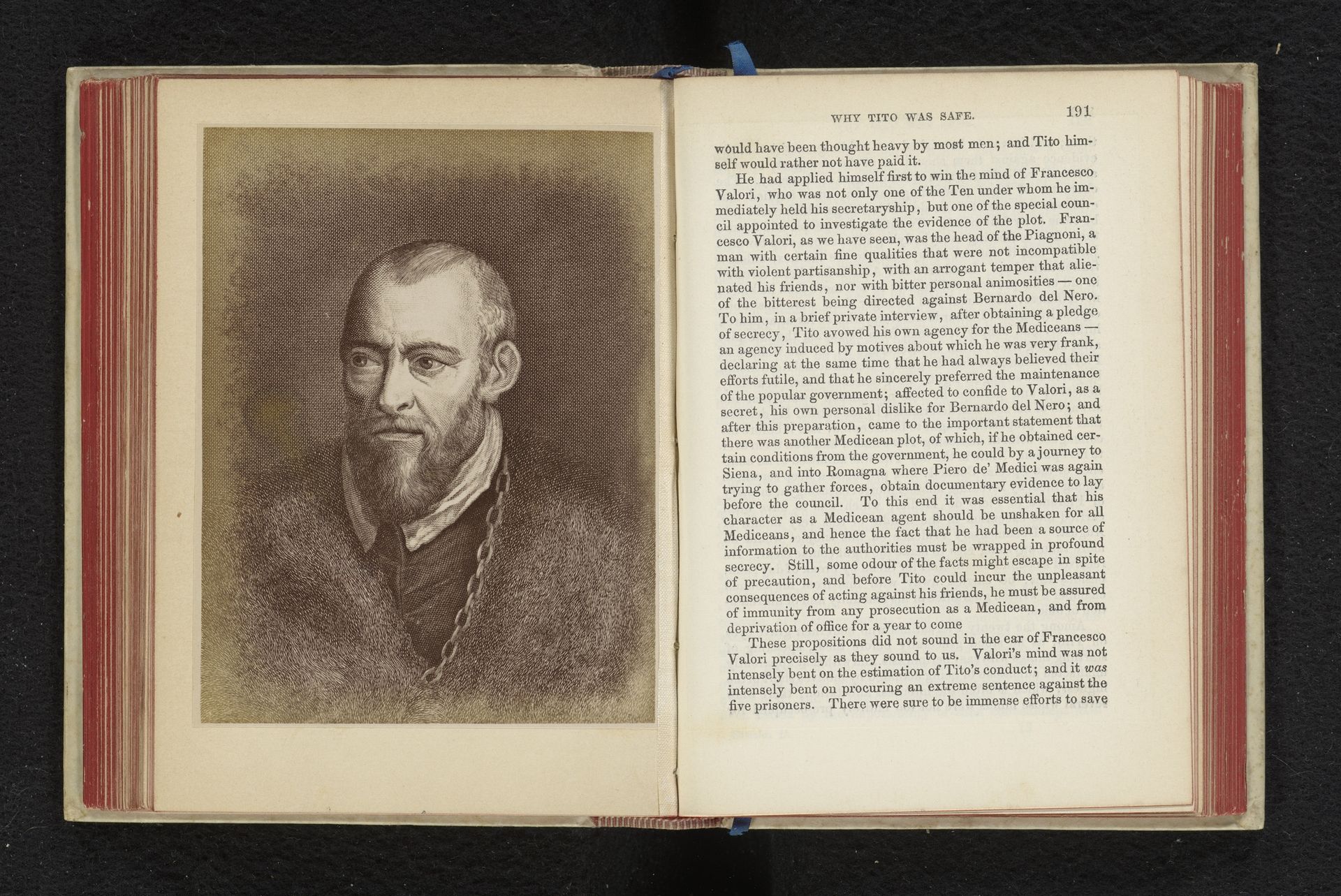 Fotoreproductie van een prent van een portret van een onbekende man by Giacomo Brogi
