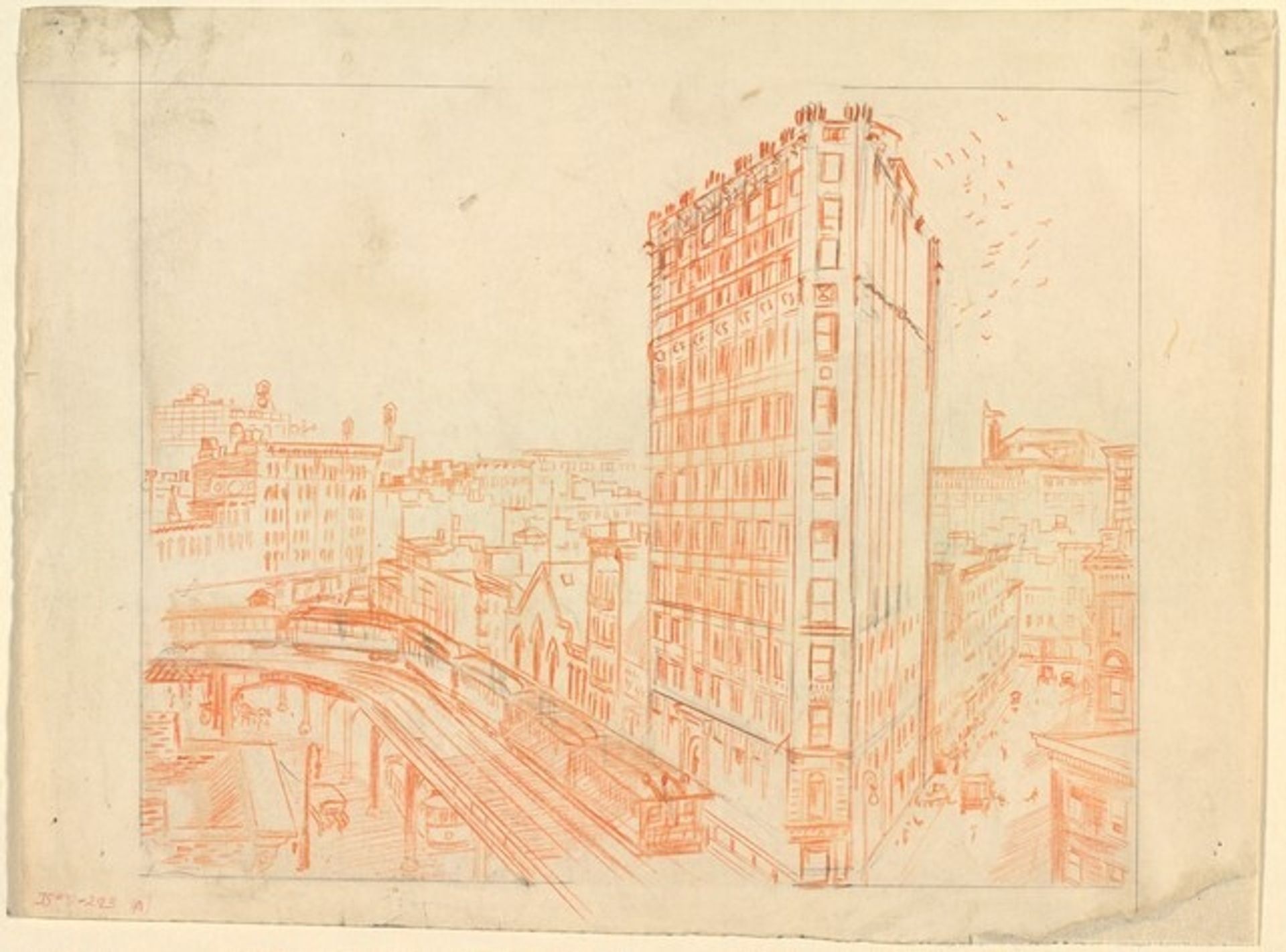 Study for "The City from Greenwich Village," III by John Sloan