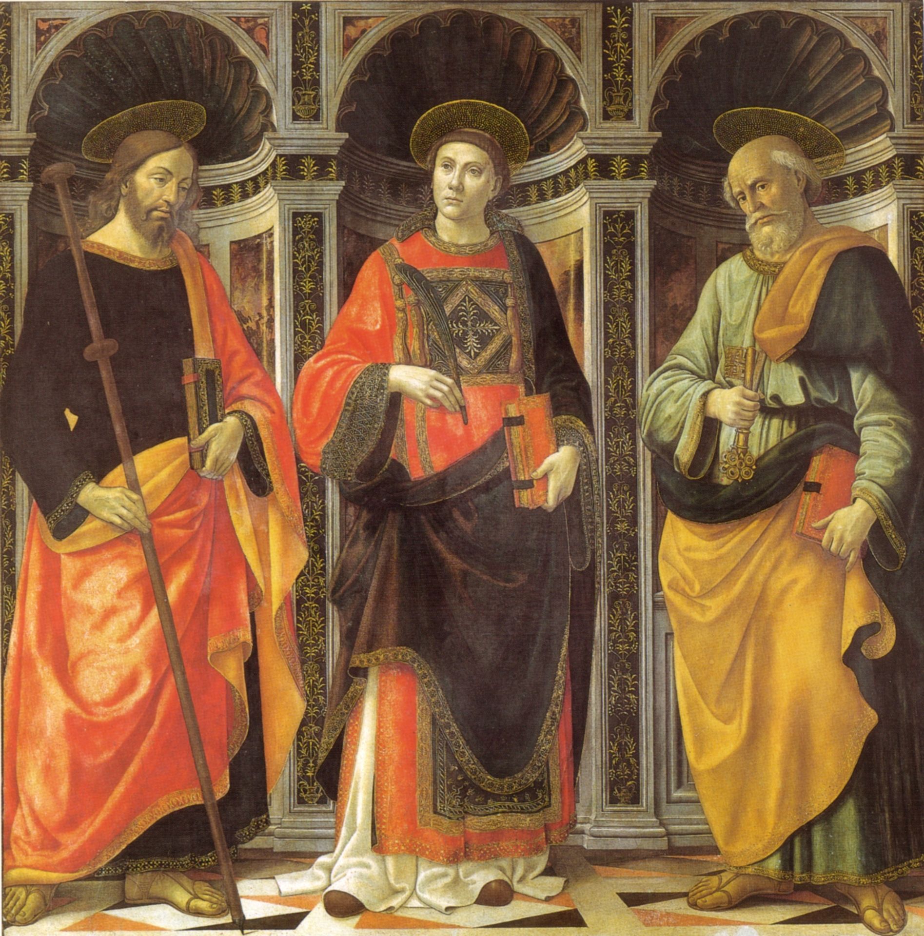 St. Stephen, St. Jacobo, St. Peter by Domenico Ghirlandaio